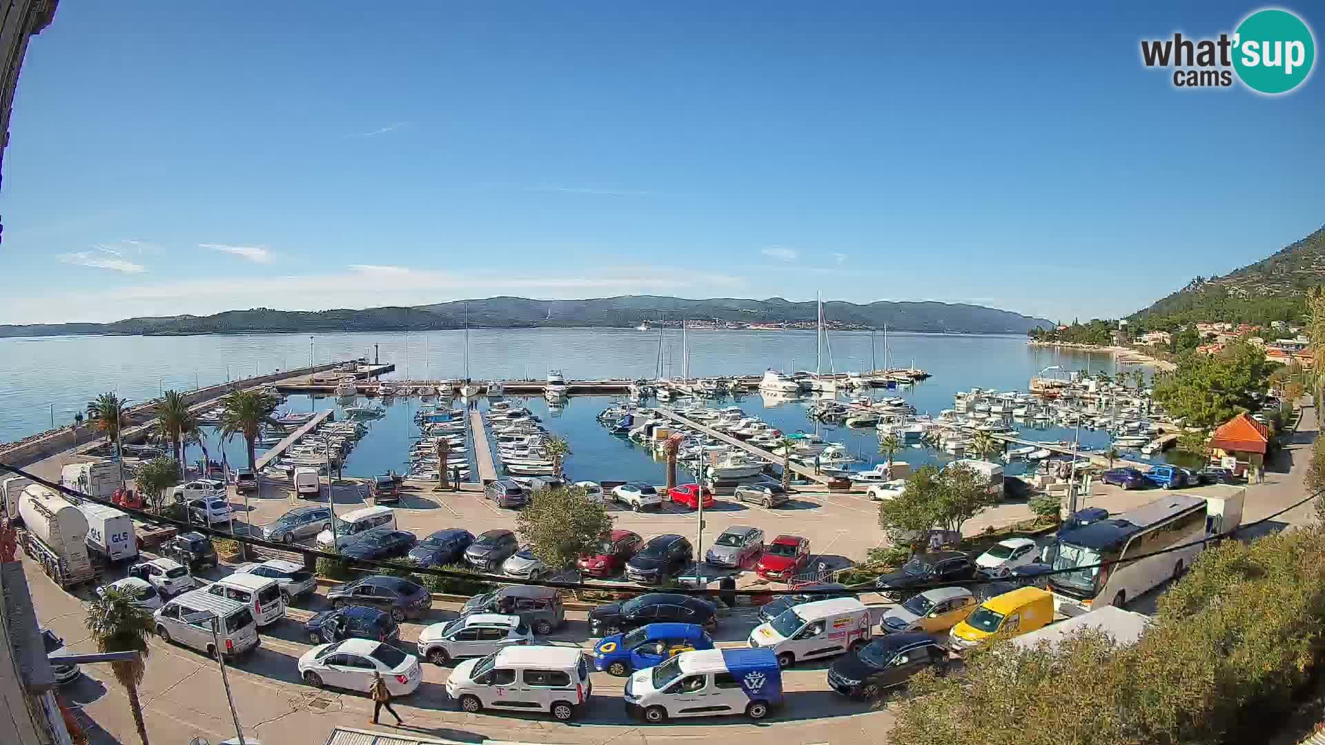 Webcam Orebić Riva – Ferry to Korčula Live