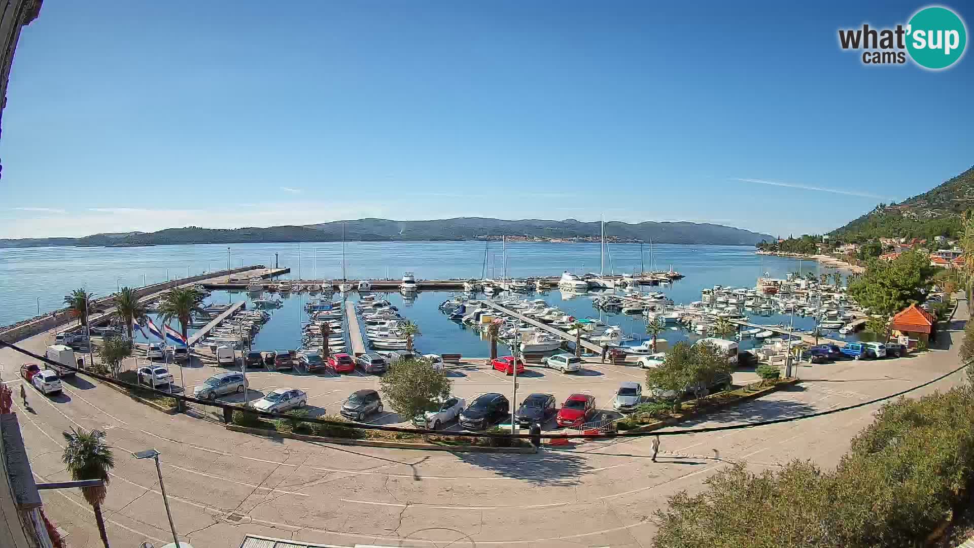 Webcam Orebić Uferpromenade – Fähre nach Korčula Live