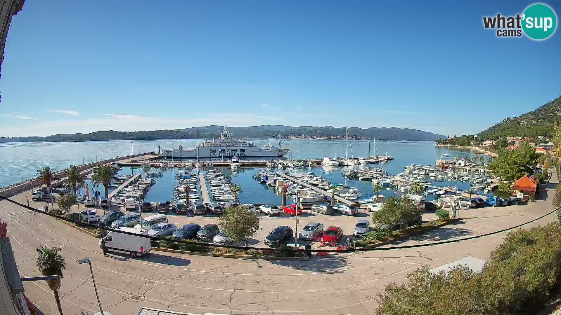 Webcam Orebić Riva – Ferry to Korčula Live