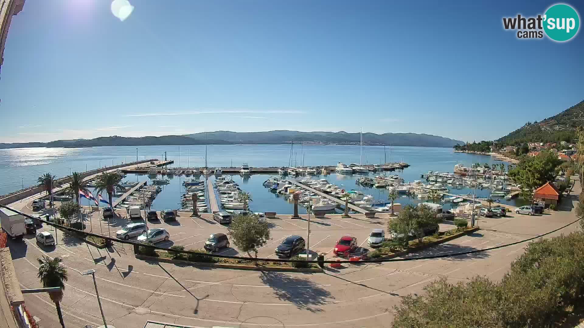 Webcam Orebić Uferpromenade – Fähre nach Korčula Live