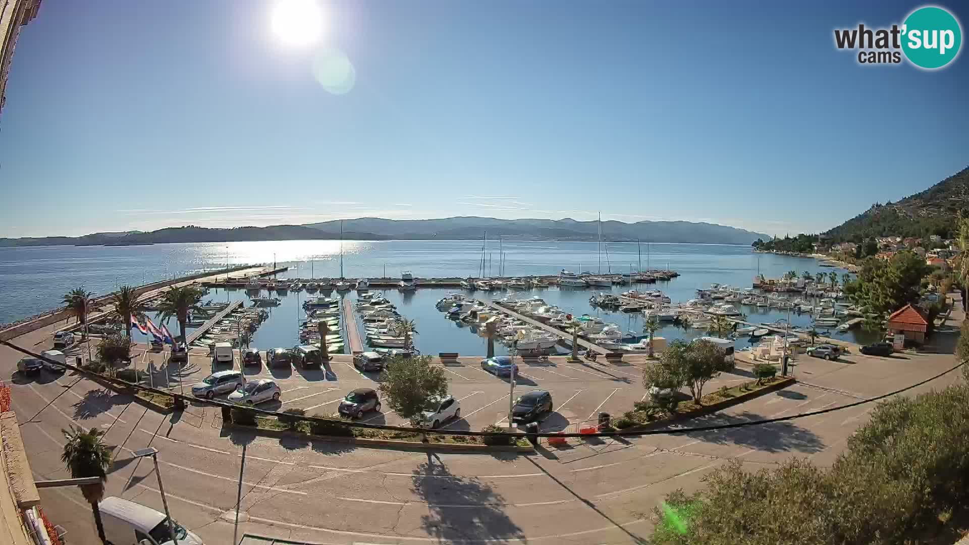 Webcam Orebić Uferpromenade – Fähre nach Korčula Live