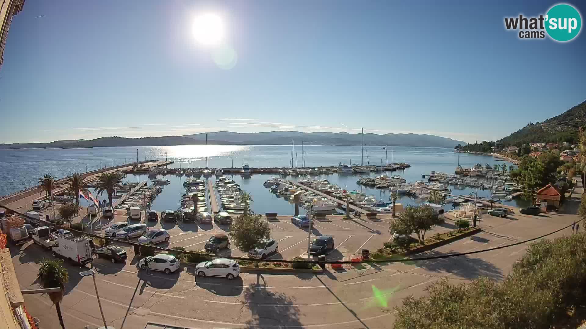 Webcam Orebić Riva – Ferry a Korčula en vivo