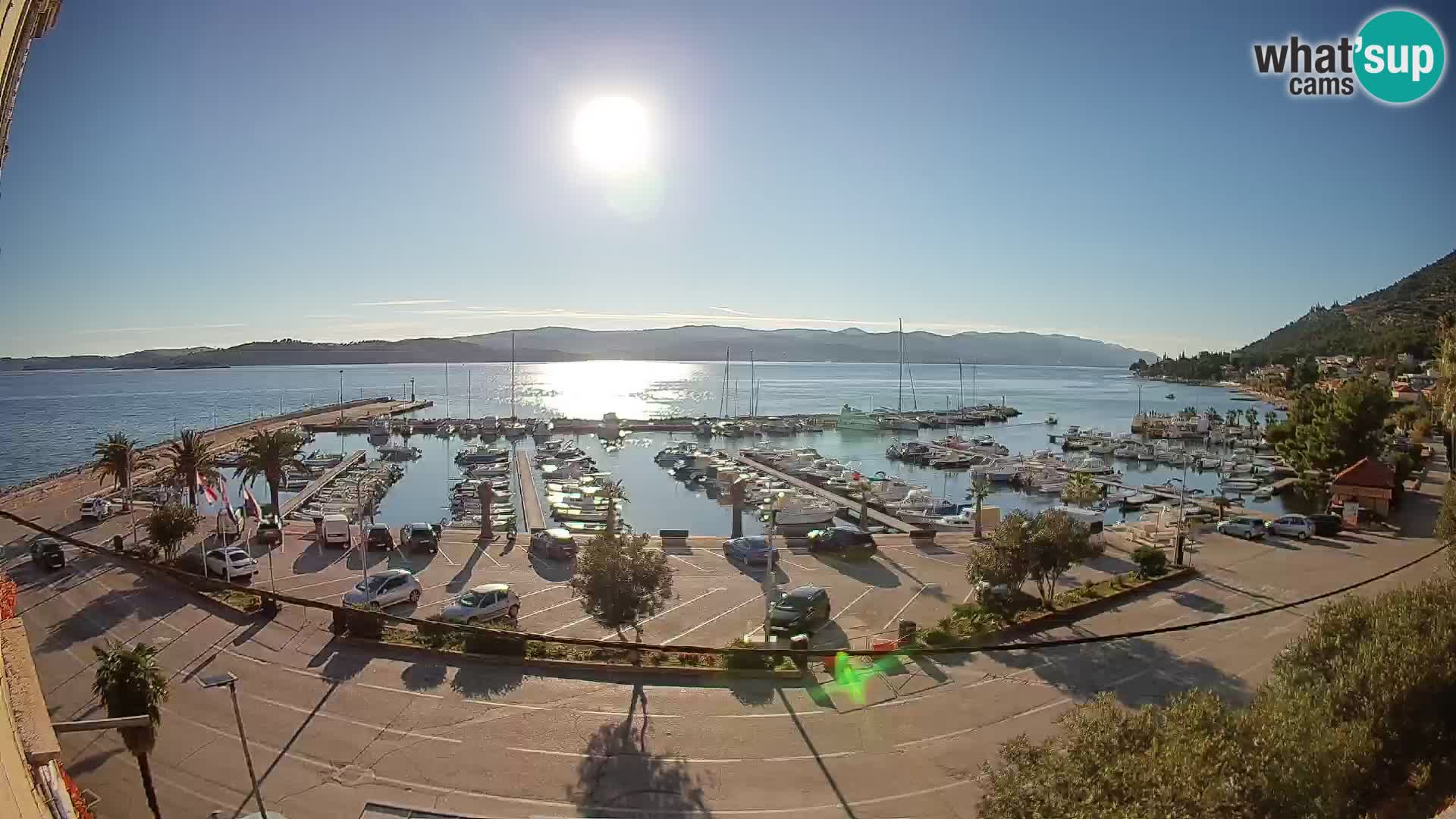 Spletna kamera Orebić Riva – Trajekt za Korčulo v živo