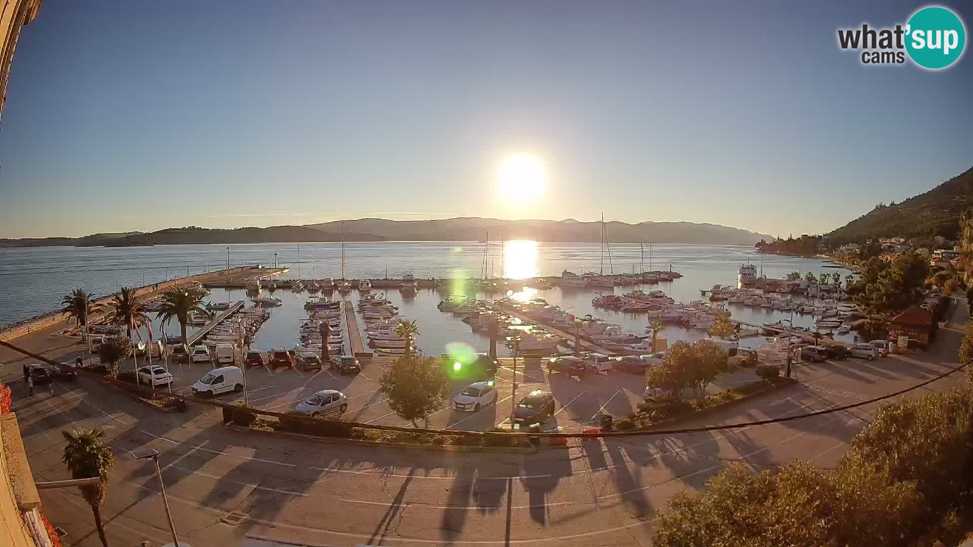 Spletna kamera Orebić Riva – Trajekt za Korčulo v živo