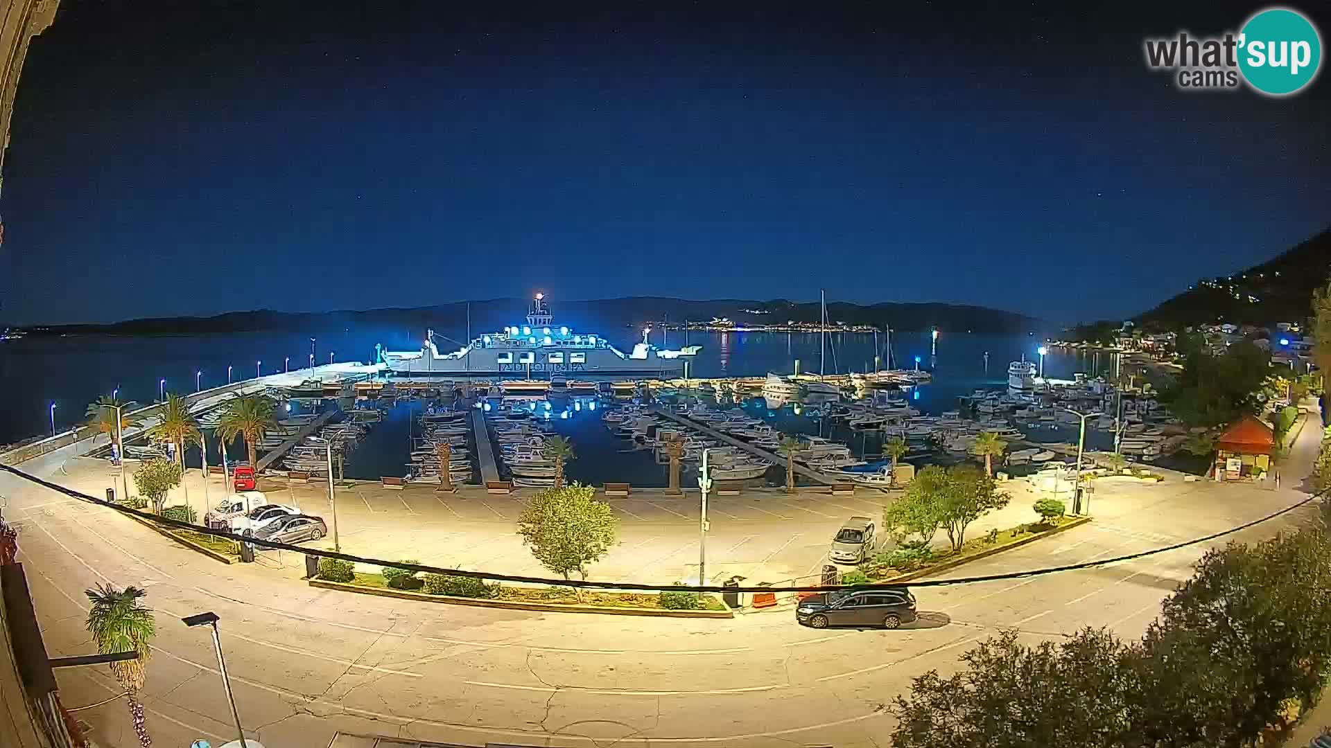 Webcam Orebić Riva – Ferry a Korčula en vivo