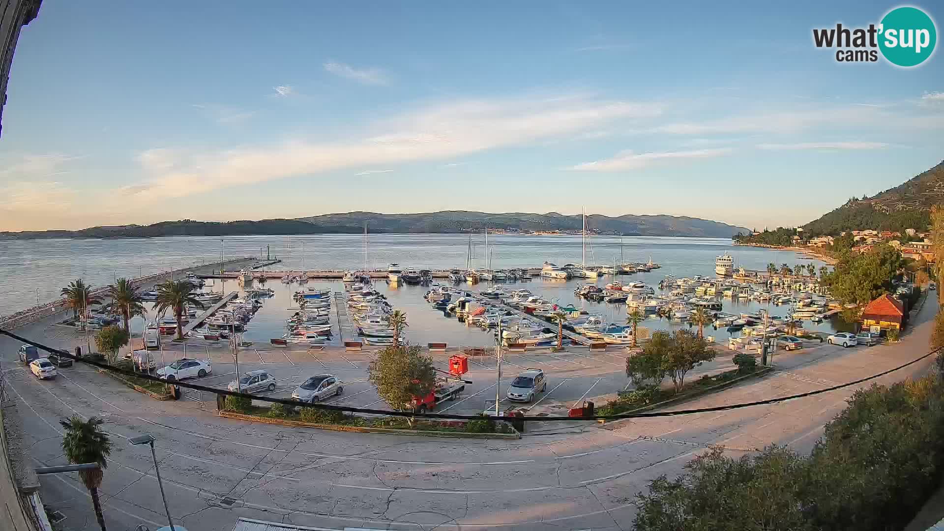 Webcam Orebić Uferpromenade – Fähre nach Korčula Live