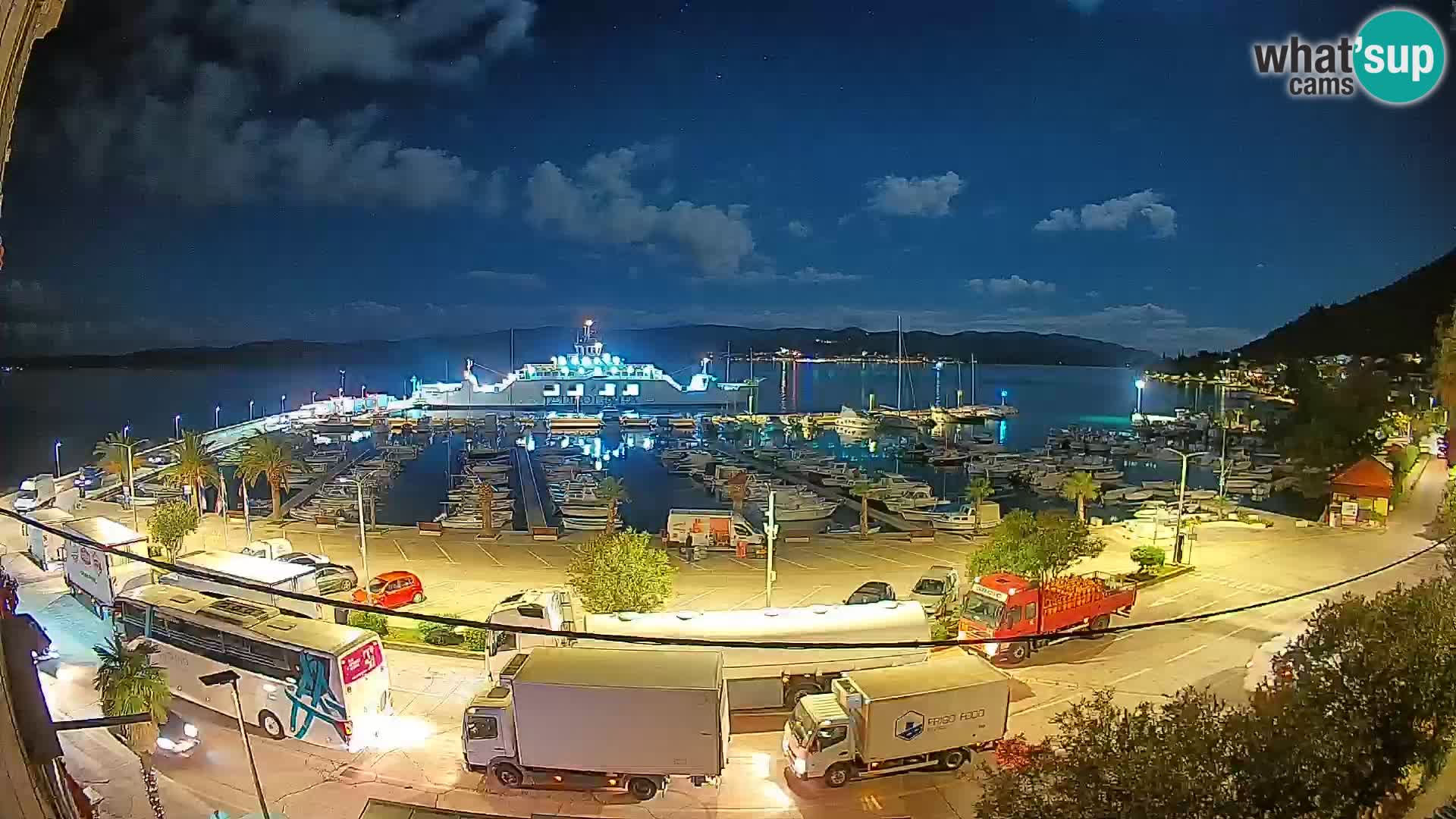 Webcam Orebić Uferpromenade – Fähre nach Korčula Live