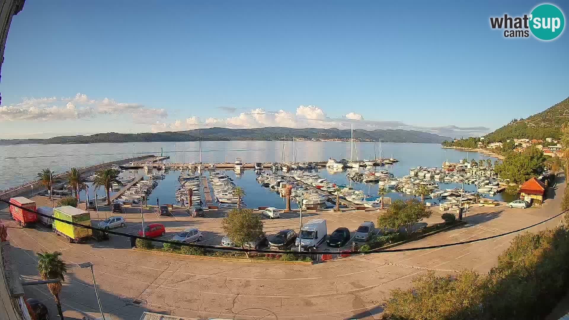 Spletna kamera Orebić Riva – Trajekt za Korčulo v živo