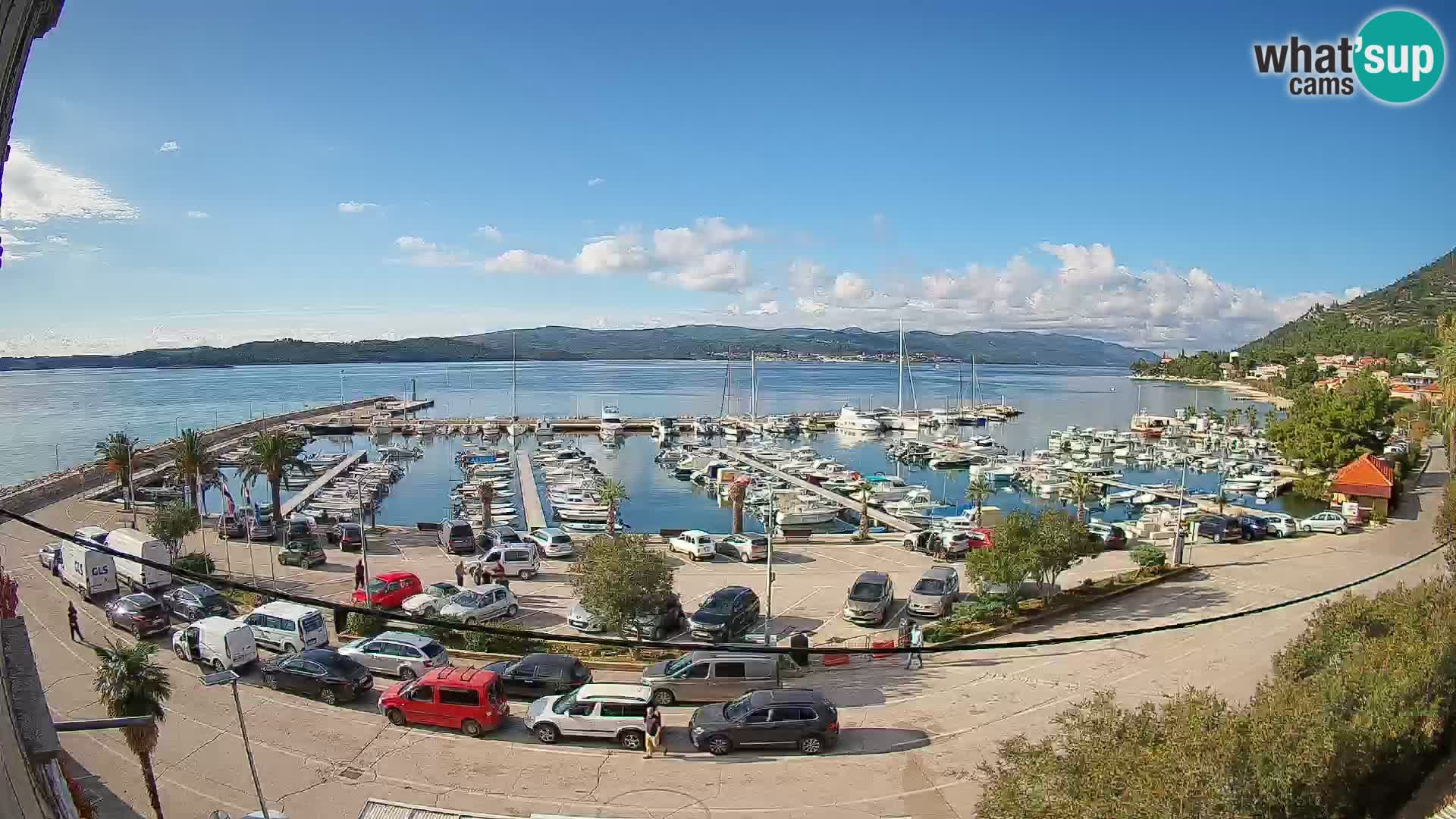 Spletna kamera Orebić Riva – Trajekt za Korčulo v živo