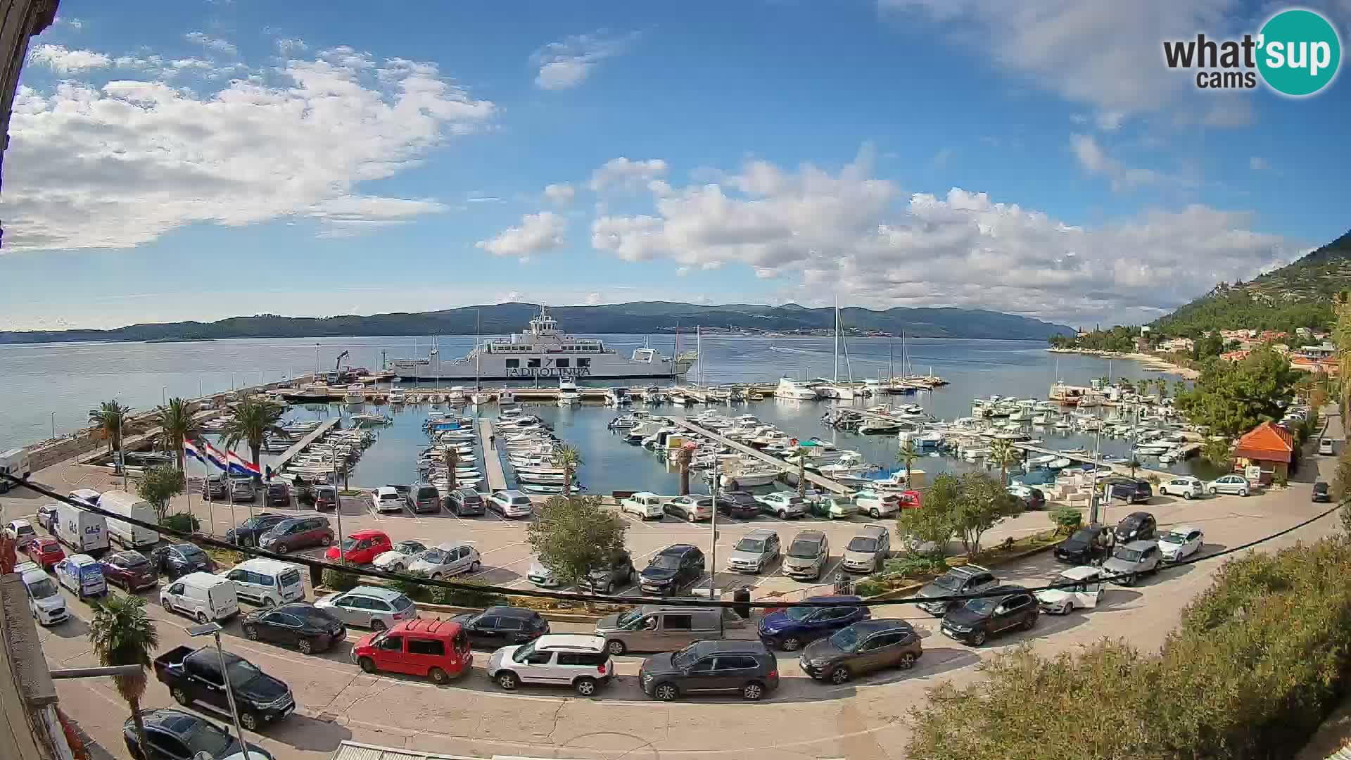 Web kamera Orebić Riva – Trajekt za Korčulu uživo
