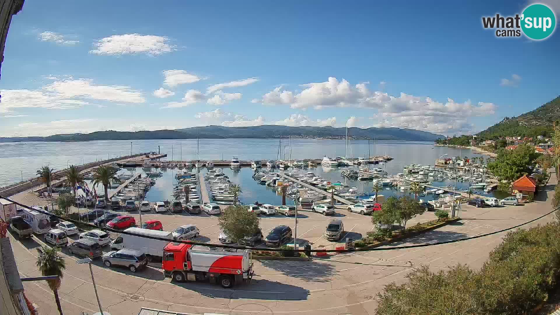 Spletna kamera Orebić Riva – Trajekt za Korčulo v živo