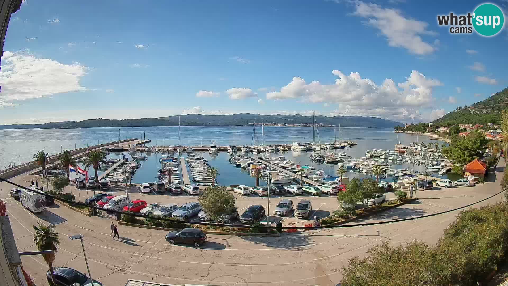 Webcam Orebić Uferpromenade – Fähre nach Korčula Live