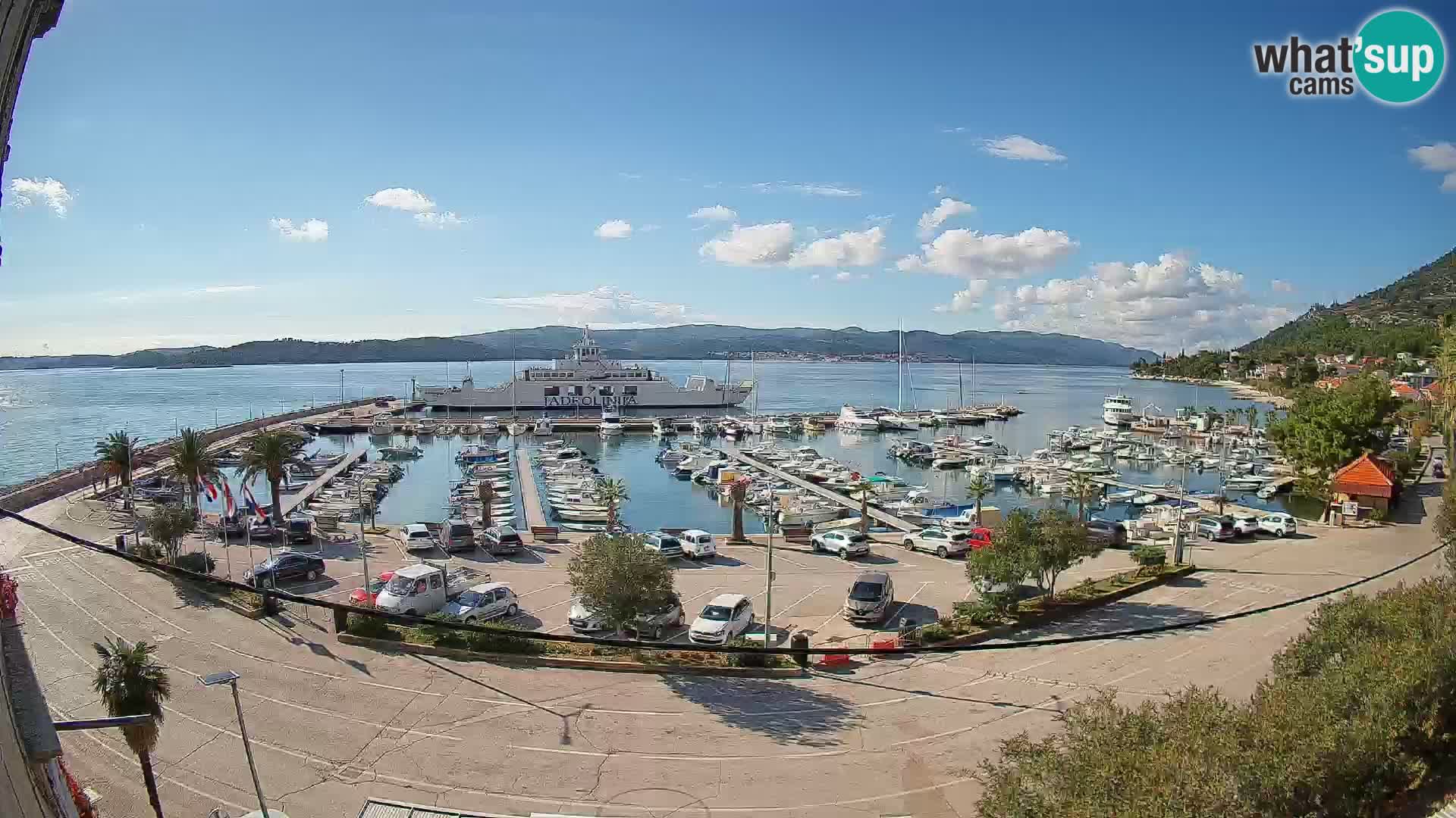 Webcam Orebić Riva – Ferry to Korčula Live