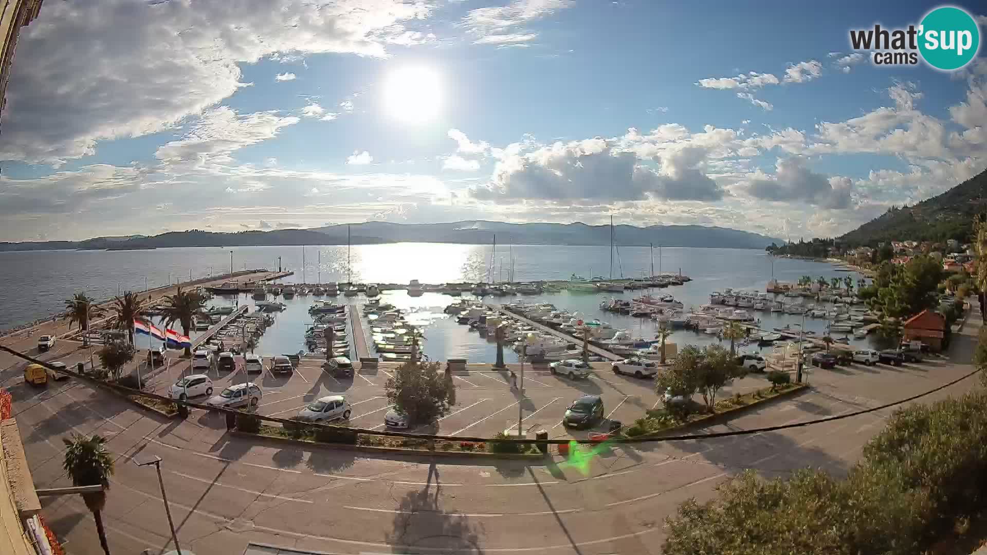 Webcam Orebić Riva – Ferry a Korčula en vivo
