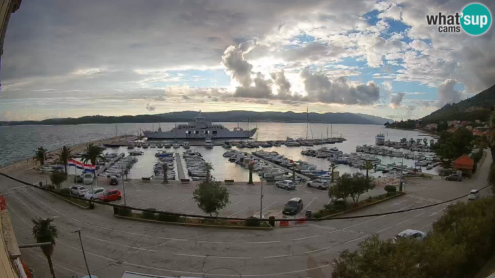 Webcam Orebić Riva – Ferry a Korčula en vivo
