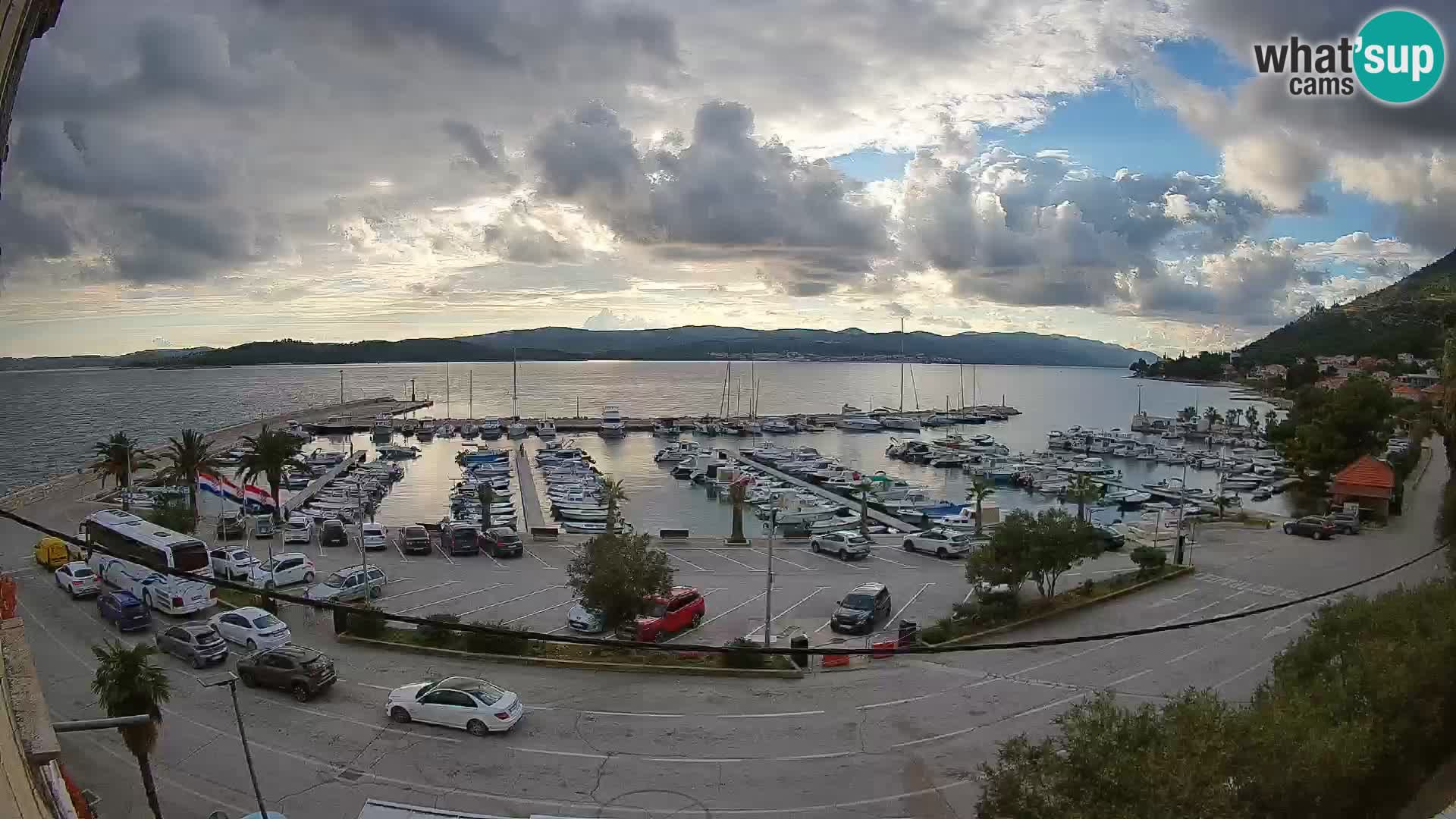 Spletna kamera Orebić Riva – Trajekt za Korčulo v živo