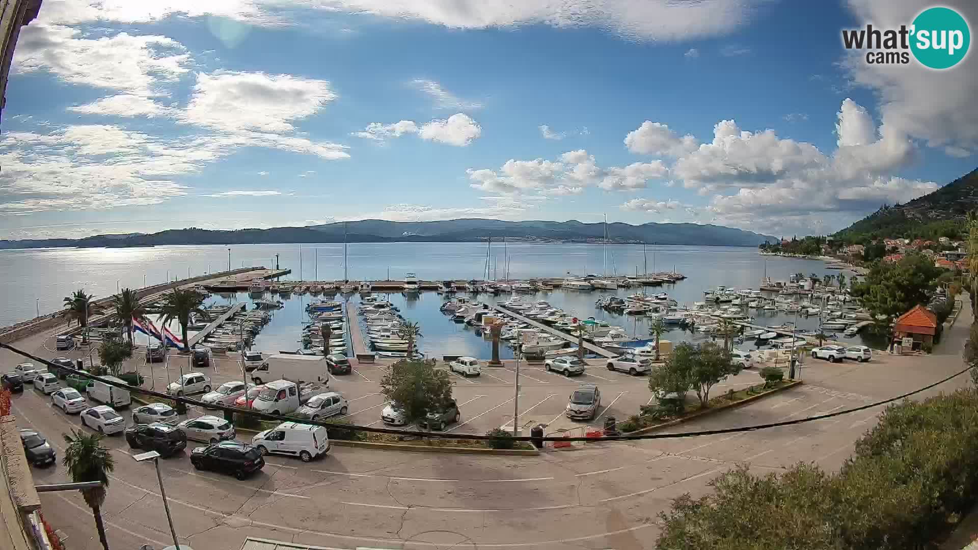 Spletna kamera Orebić Riva – Trajekt za Korčulo v živo