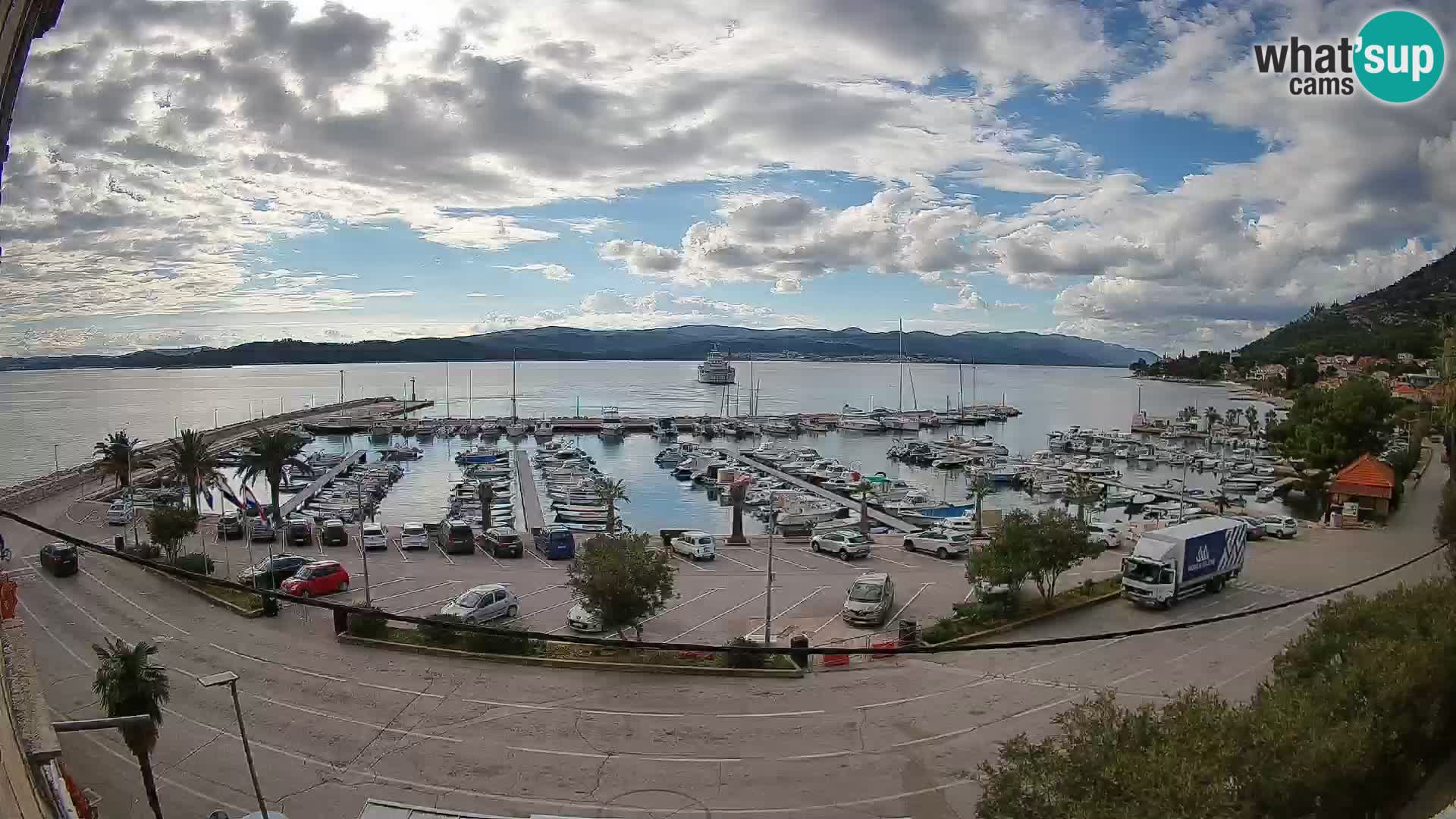 Webcam Orebić Riva – Ferry a Korčula en vivo