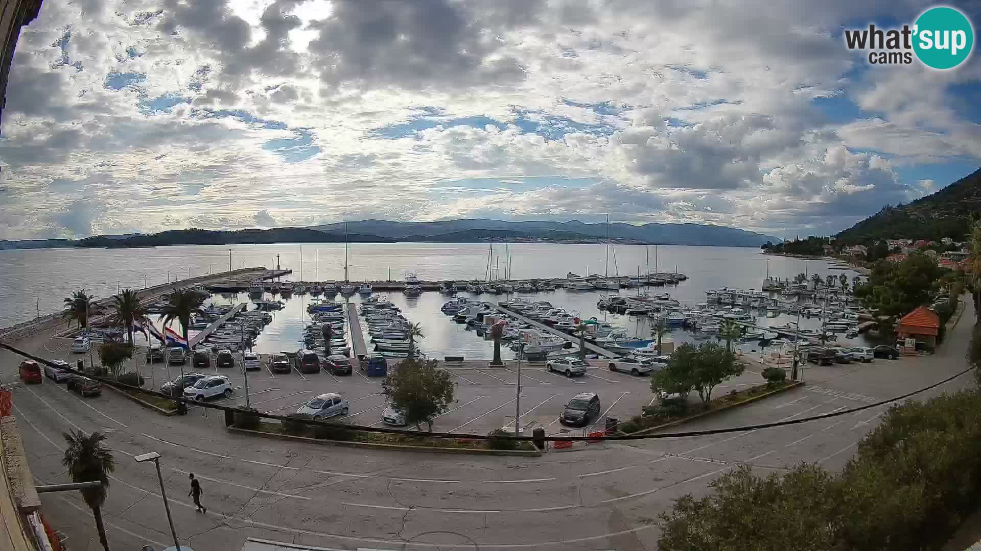 Spletna kamera Orebić Riva – Trajekt za Korčulo v živo
