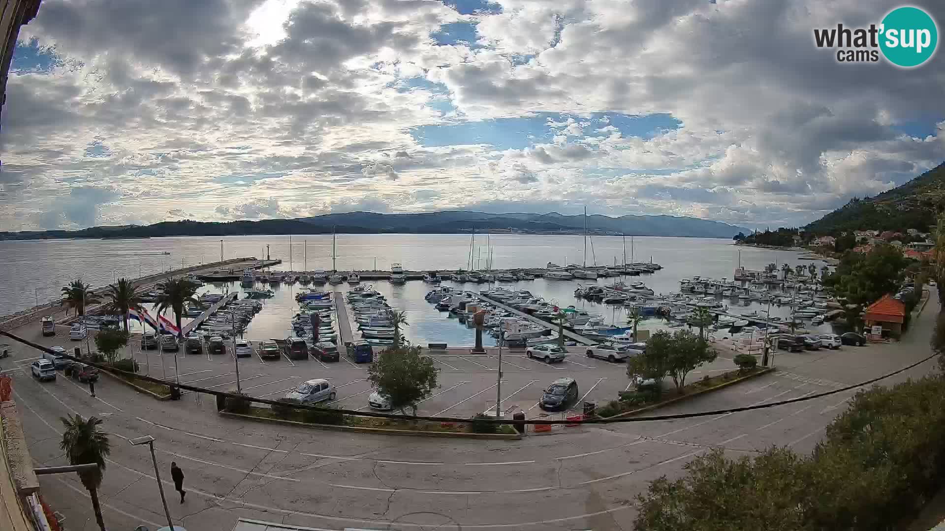 Webcam Orebić Riva – Ferry to Korčula Live
