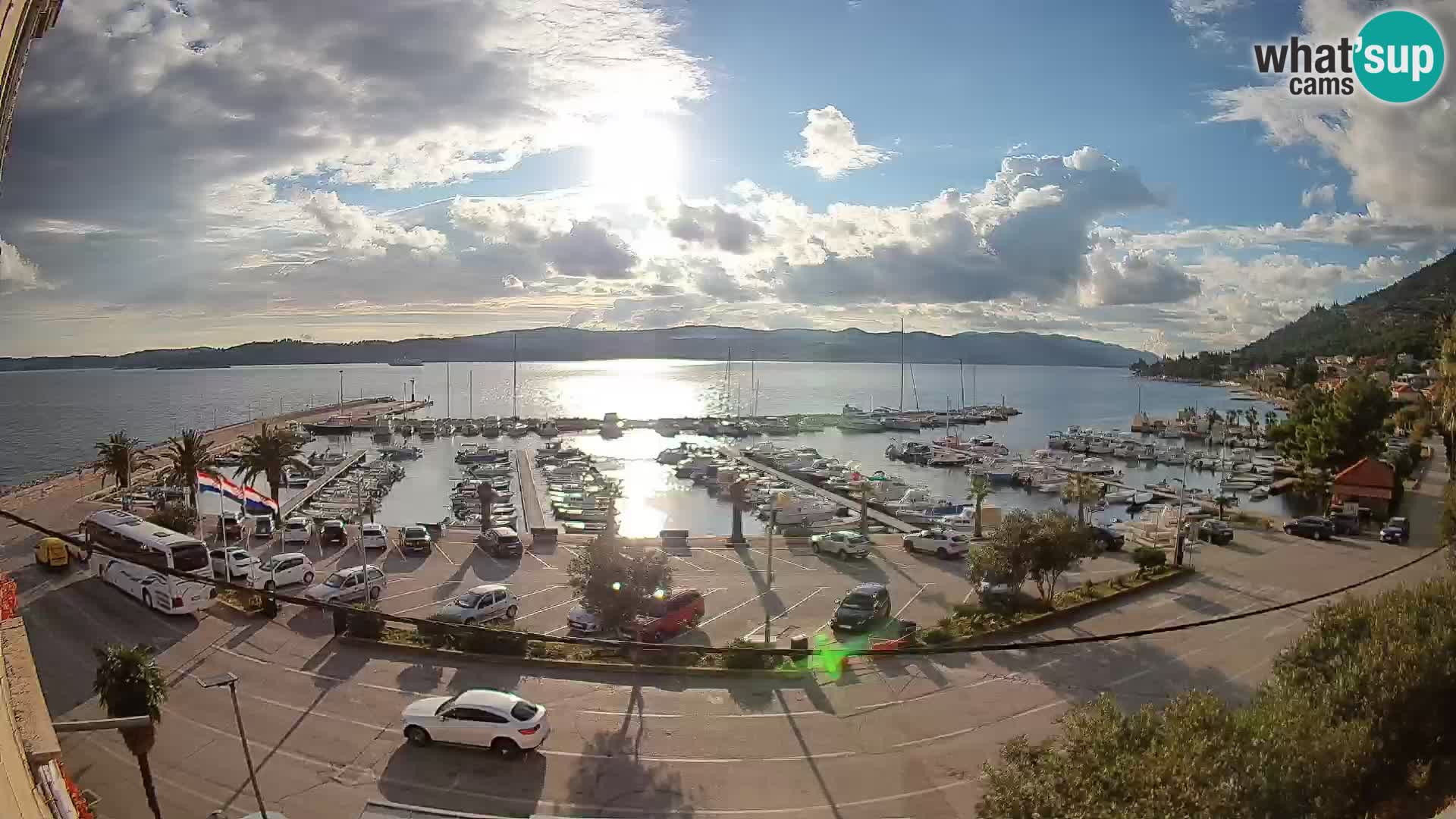 Webcam Orebić Riva – Ferry a Korčula en vivo