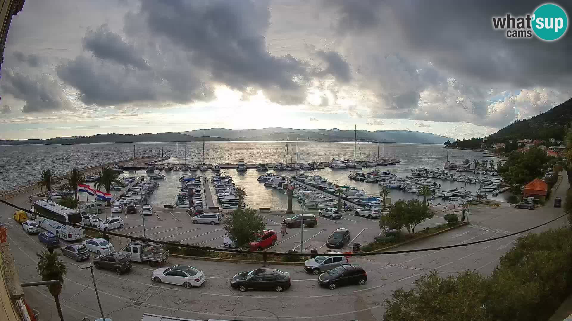 Webcam Orebić Uferpromenade – Fähre nach Korčula Live