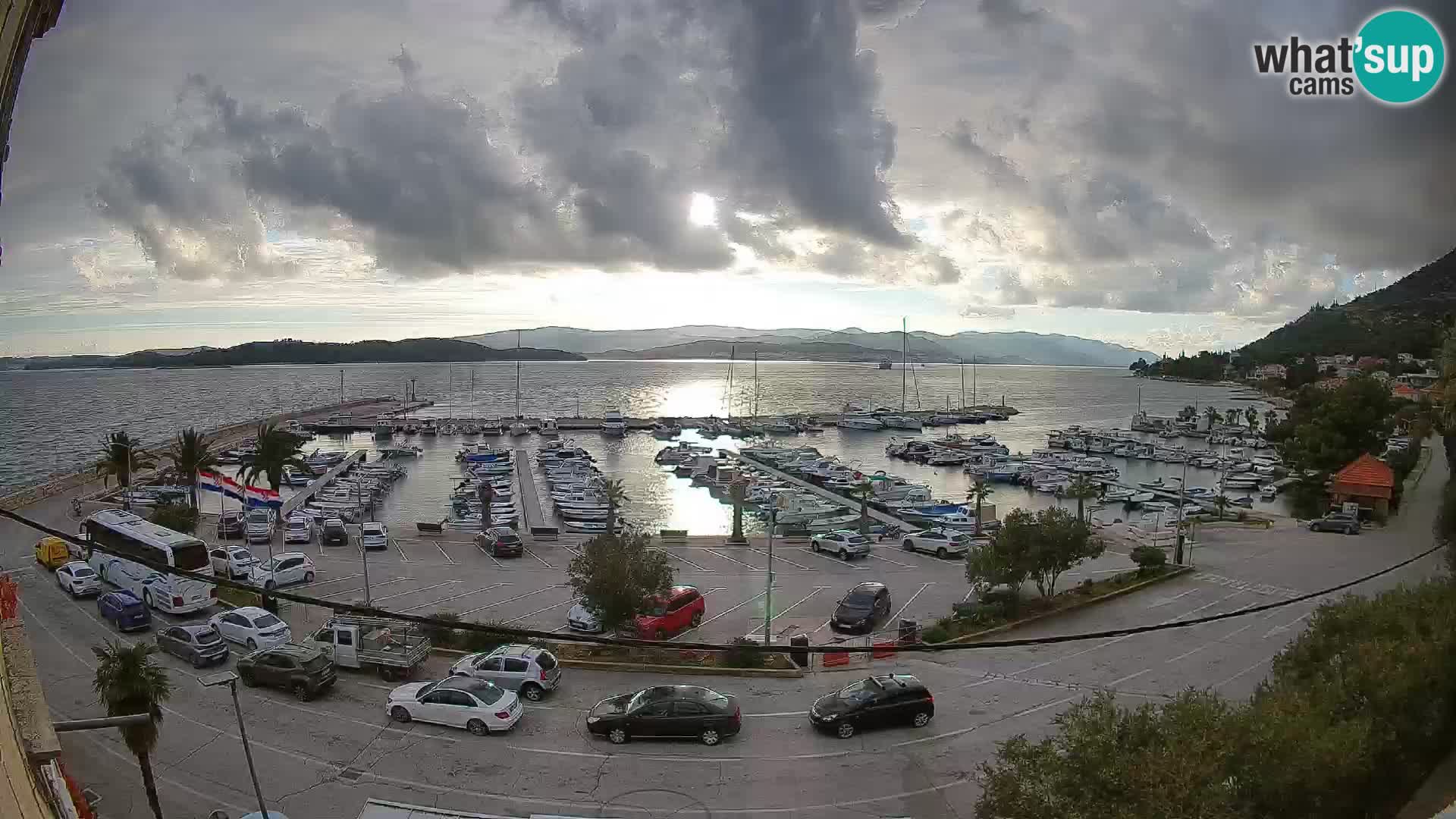 Webcam Orebić Riva – Ferry a Korčula en vivo