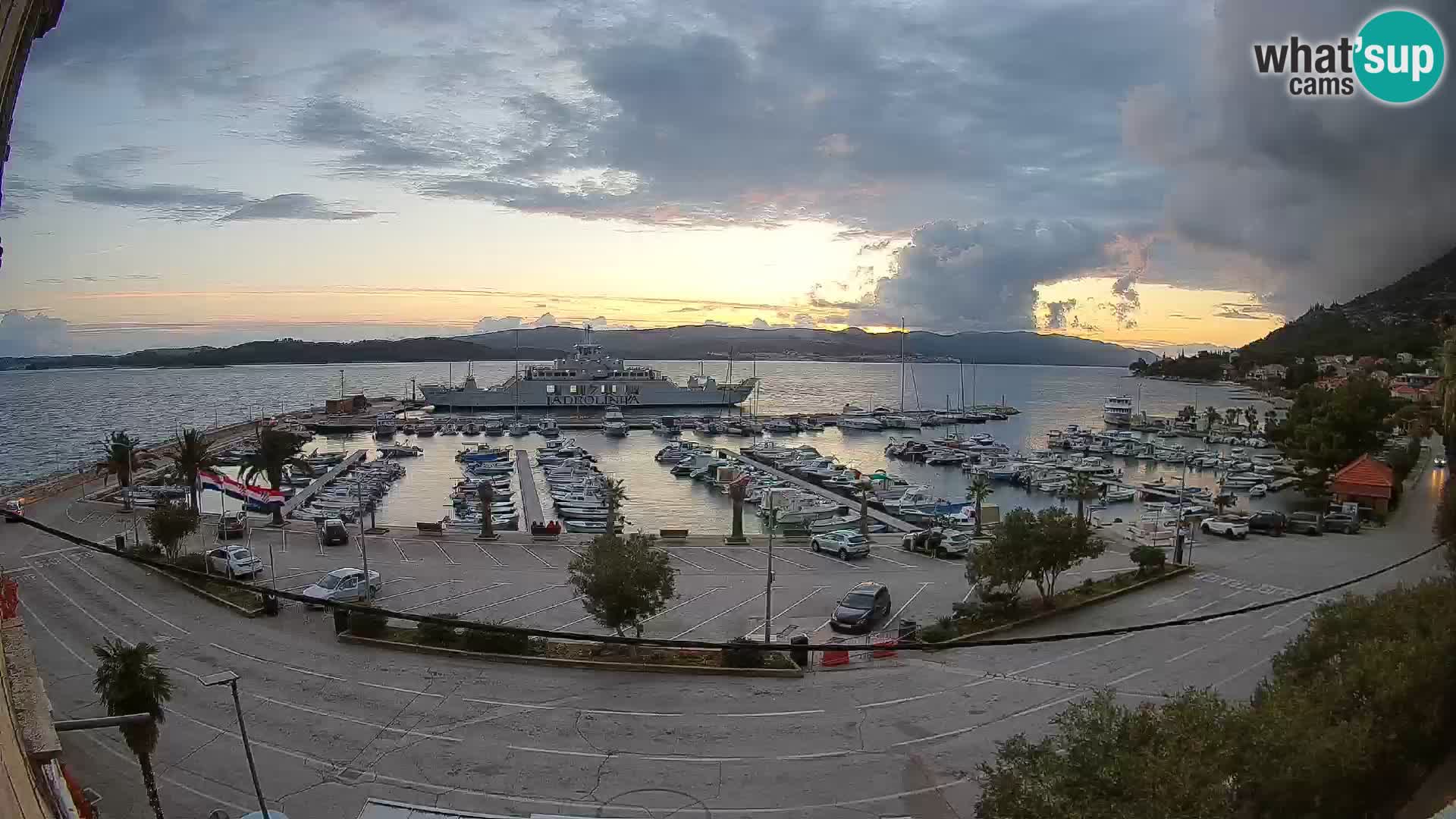Webcam Orebić Riva – Ferry vers Korčula en direct