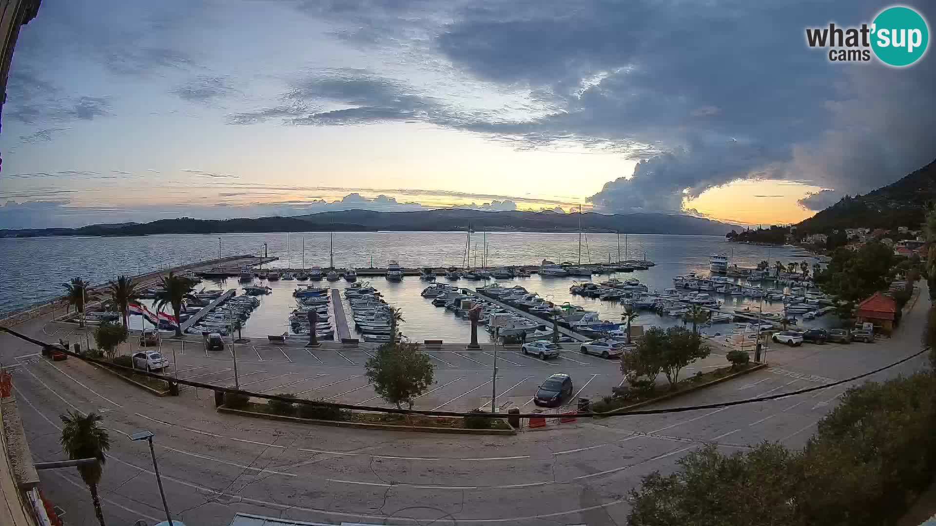 Webcam Orebić Uferpromenade – Fähre nach Korčula Live