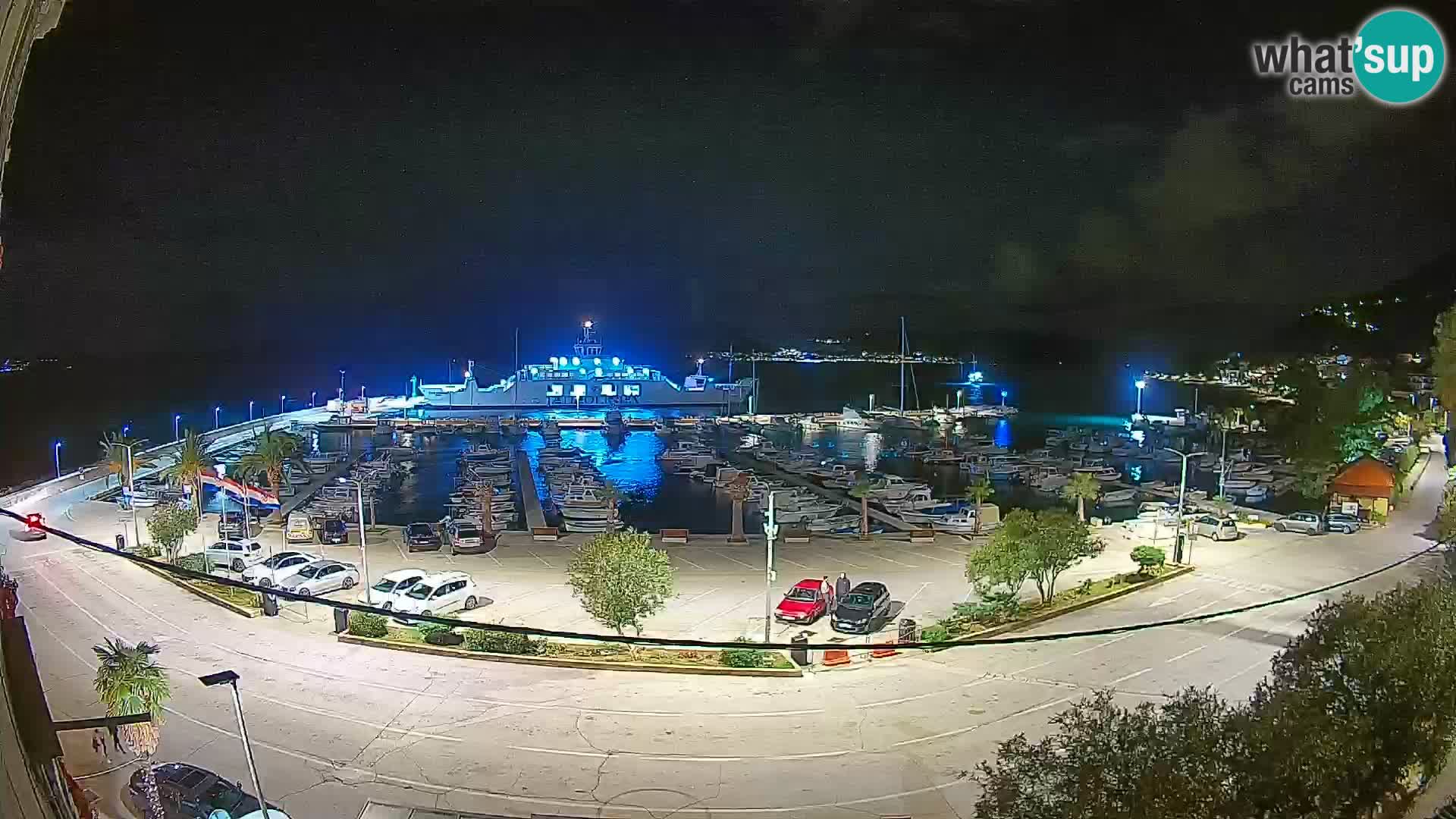 Webcam Orebić Uferpromenade – Fähre nach Korčula Live