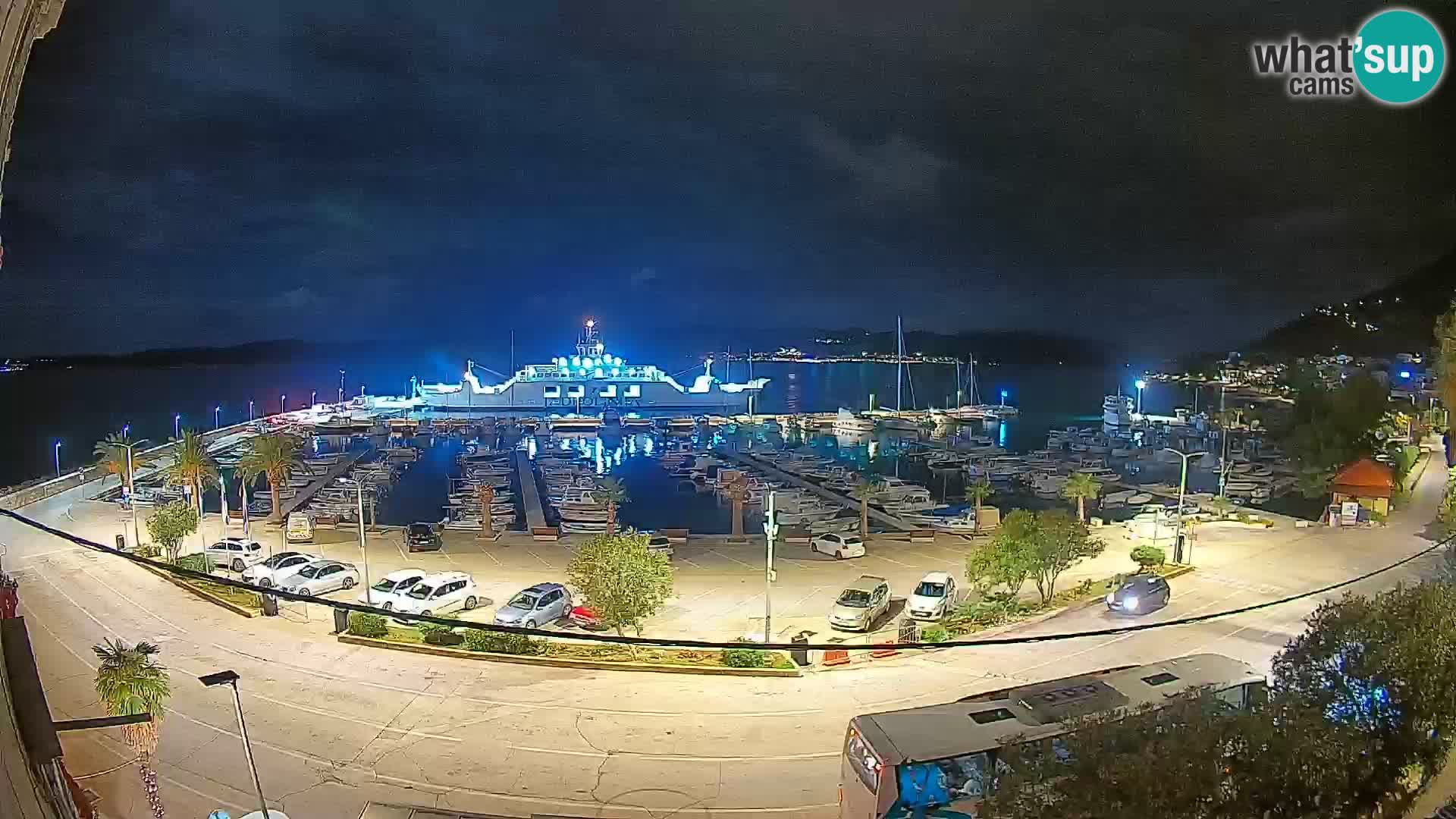 Webcam Orebić Riva – Ferry a Korčula en vivo