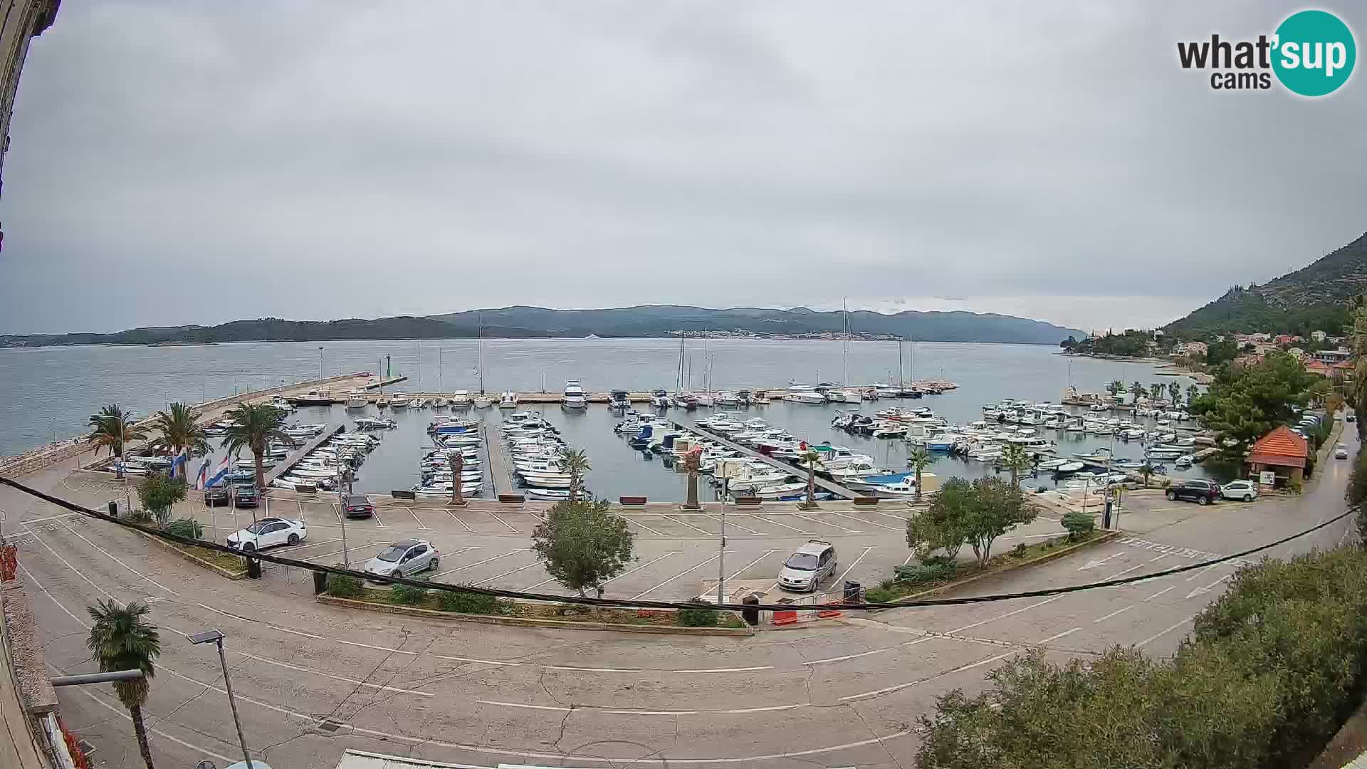 Spletna kamera Orebić Riva – Trajekt za Korčulo v živo