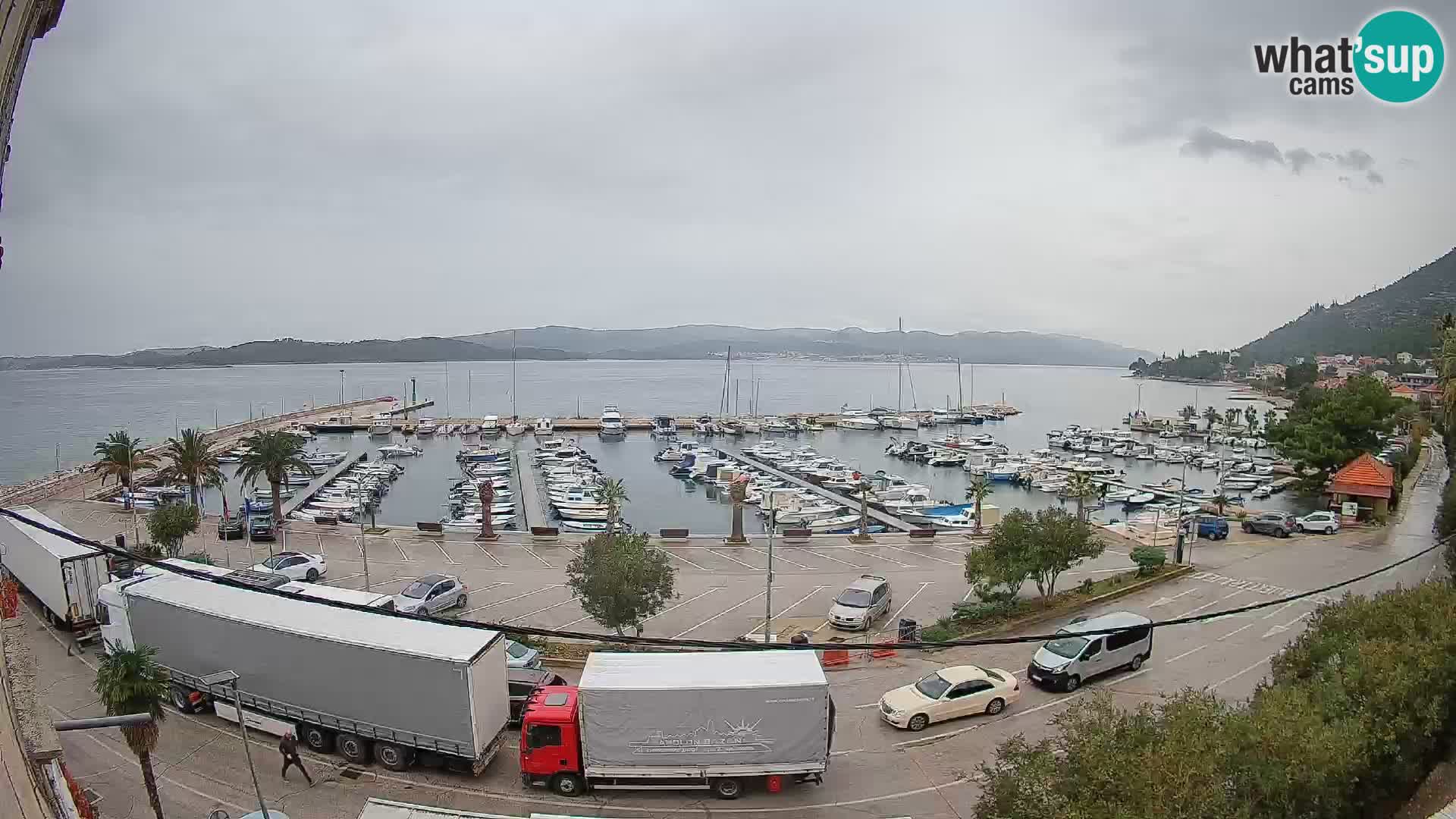 Webcam Orebić Uferpromenade – Fähre nach Korčula Live