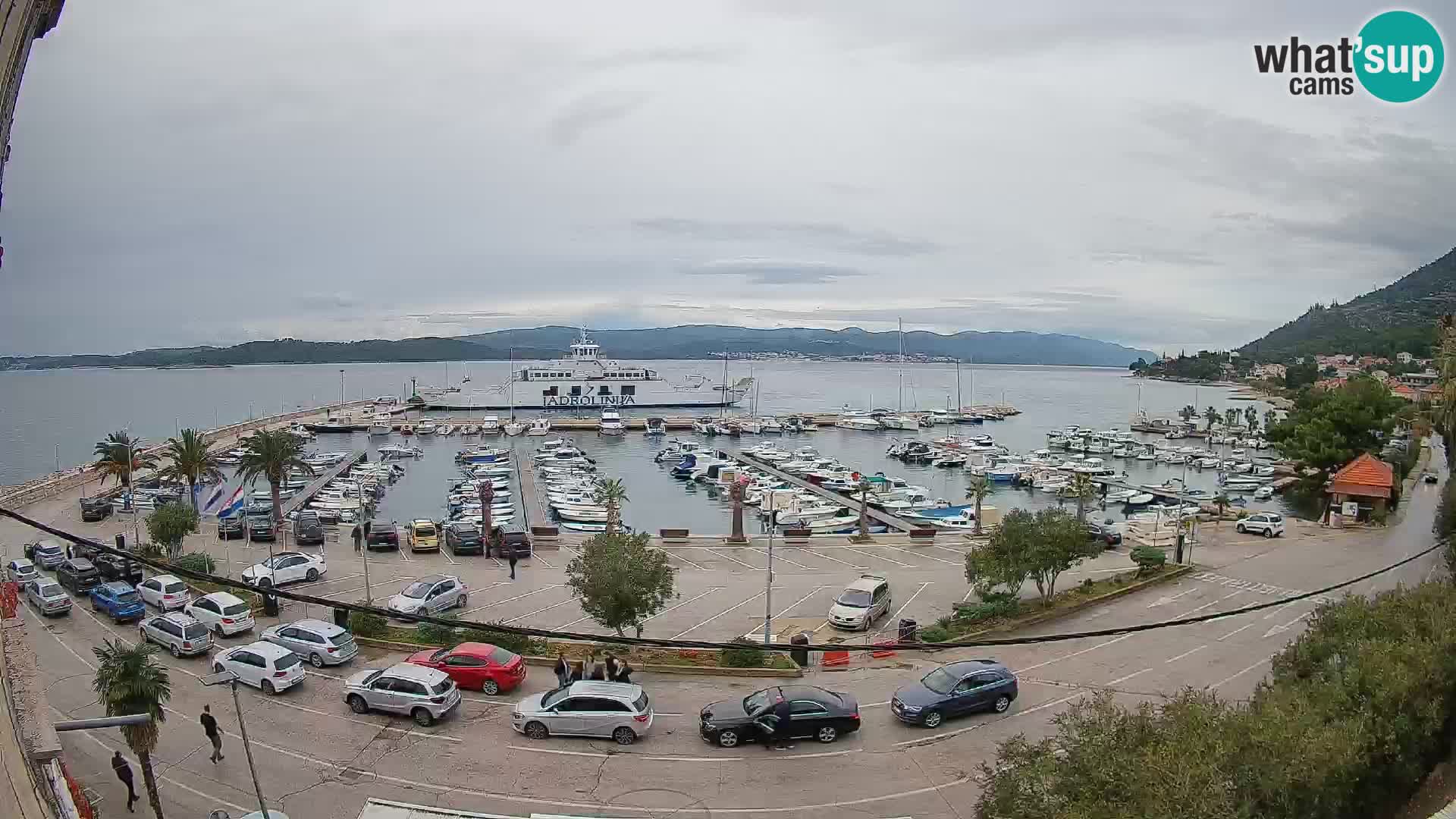 Webcam Orebić Uferpromenade – Fähre nach Korčula Live