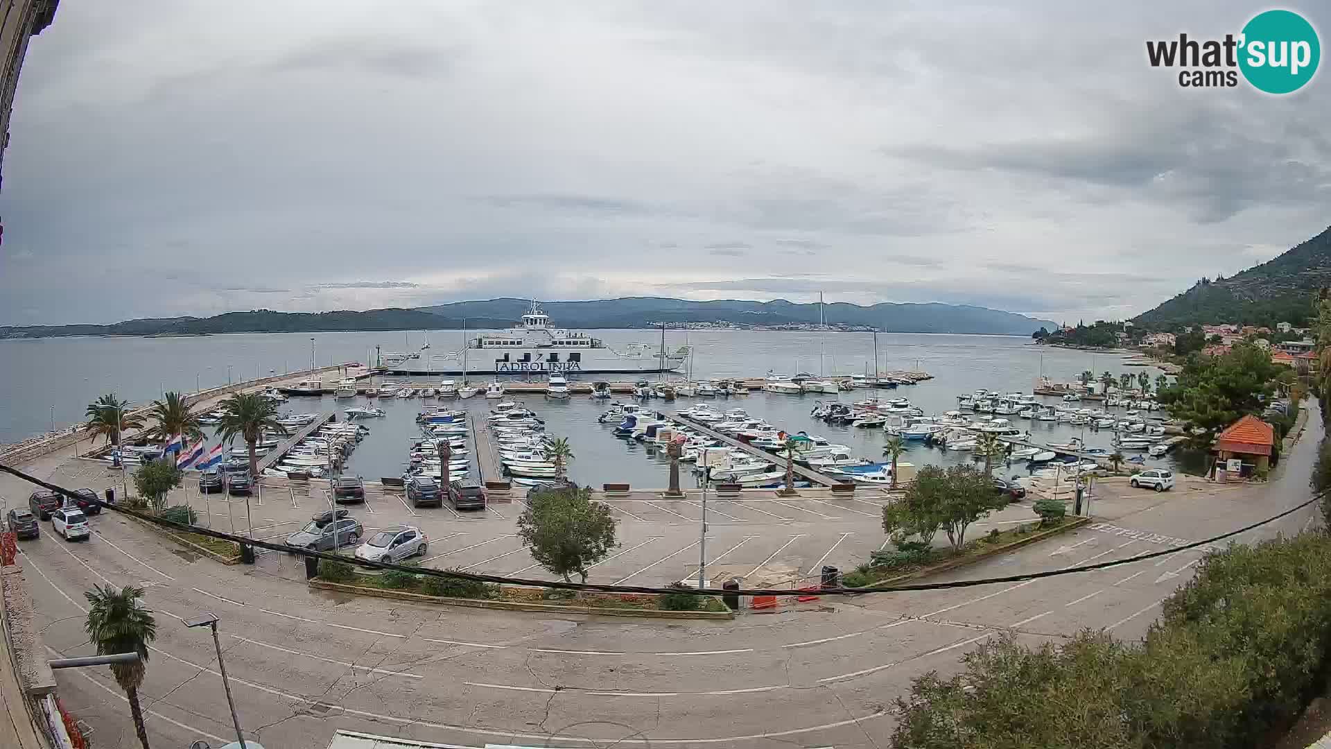 Webcam Orebić Riva – Ferry to Korčula Live