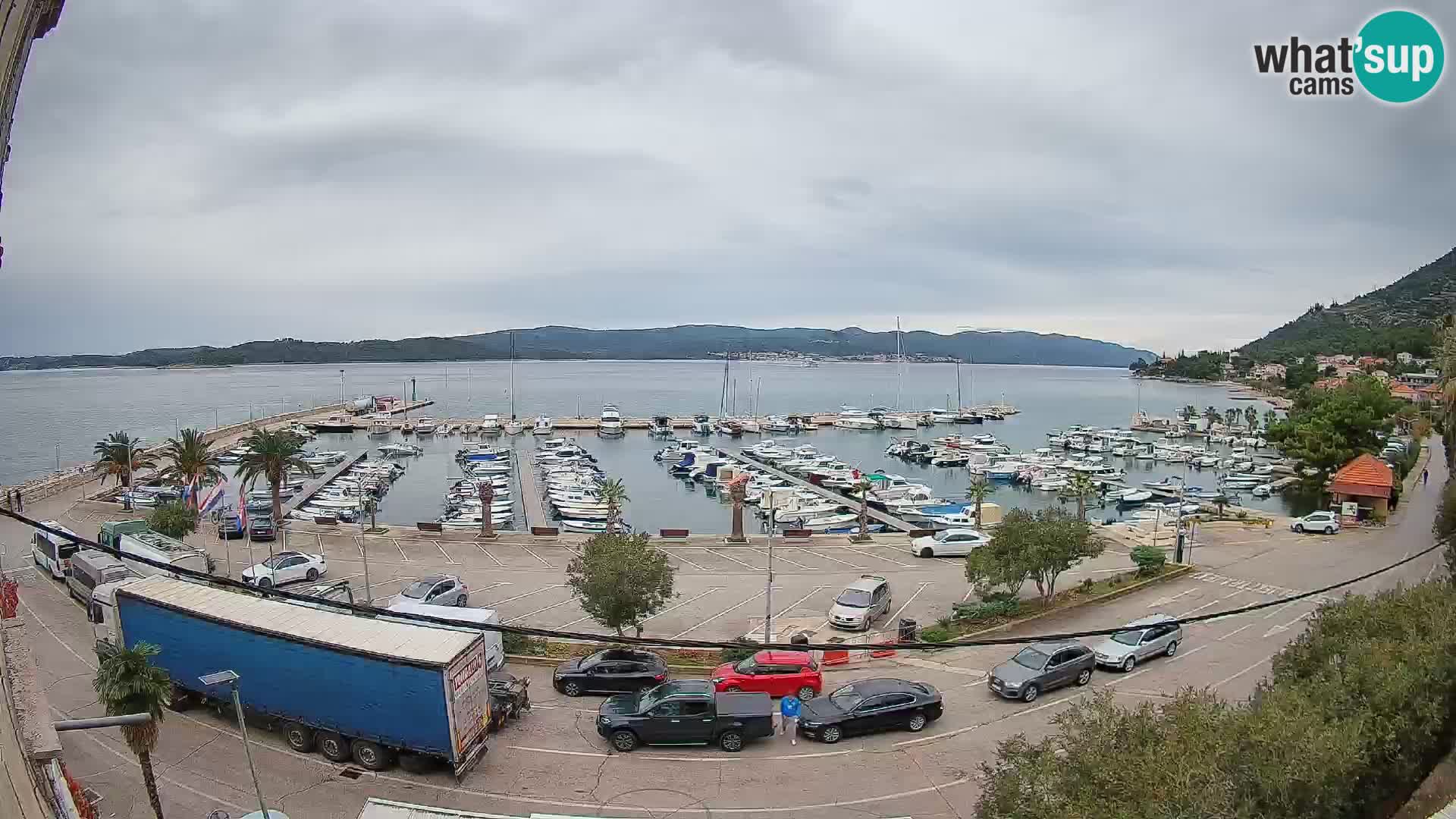 Webcam Orebić Uferpromenade – Fähre nach Korčula Live