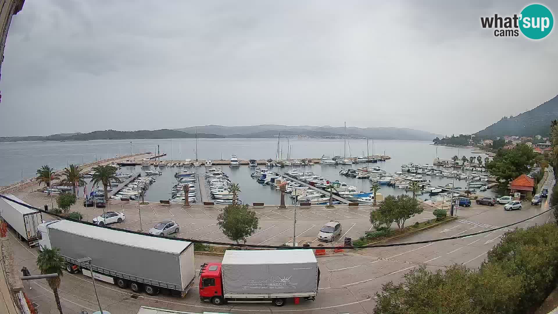 Spletna kamera Orebić Riva – Trajekt za Korčulo v živo