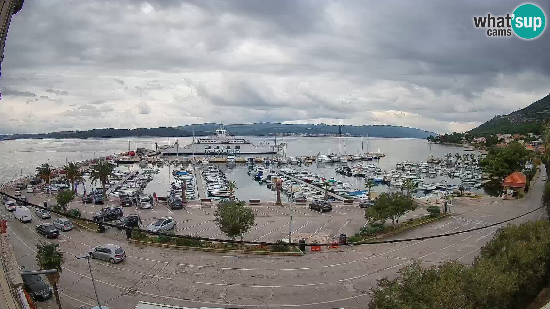 Web kamera Orebić Riva – Trajekt za Korčulu uživo