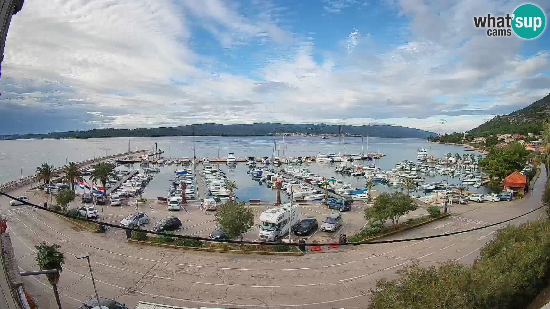 Webcam Orebić Uferpromenade – Fähre nach Korčula Live