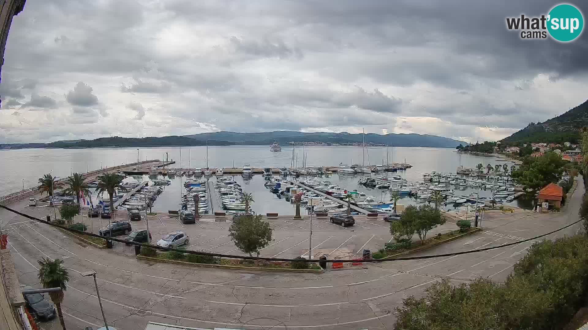 Spletna kamera Orebić Riva – Trajekt za Korčulo v živo