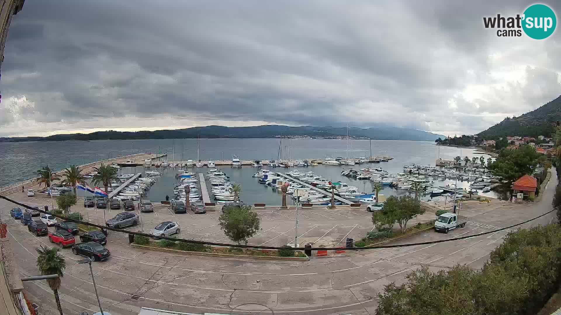 Webcam Orebić Riva – Ferry a Korčula en vivo
