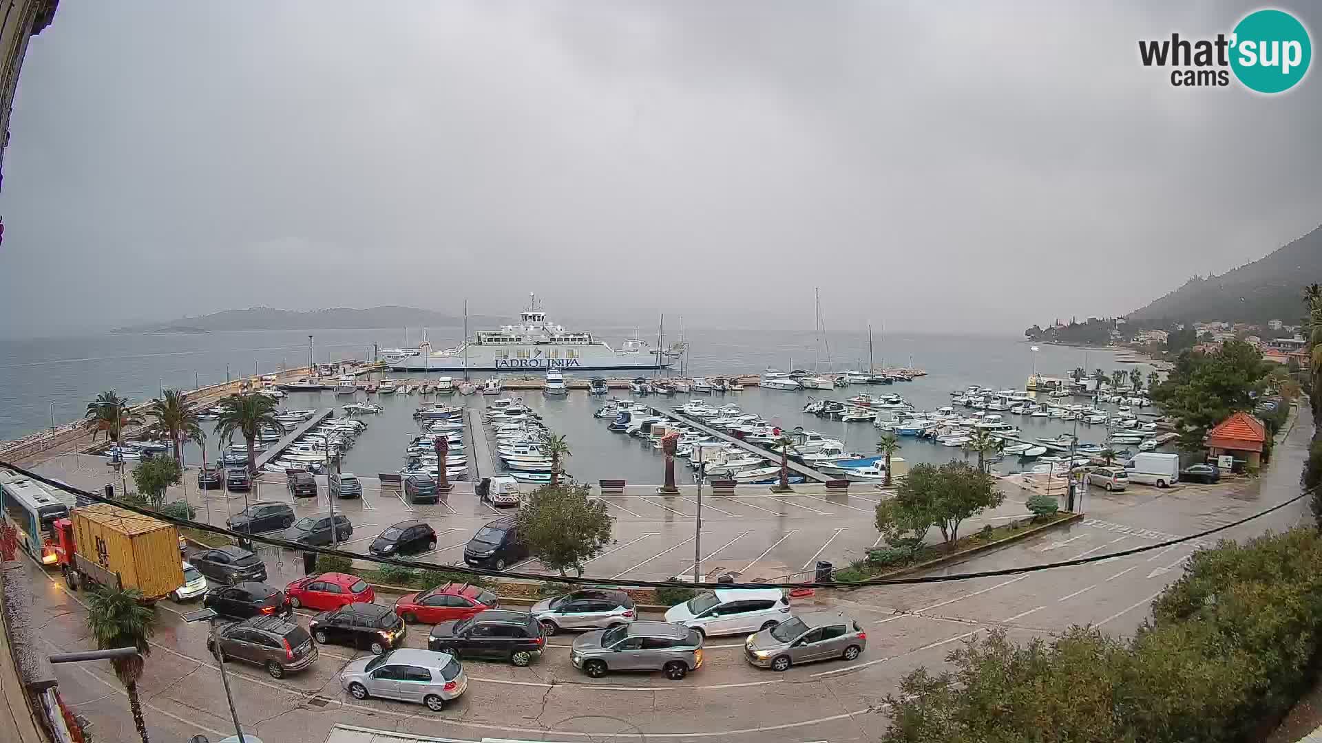 Webcam Orebić Riva – Ferry to Korčula Live
