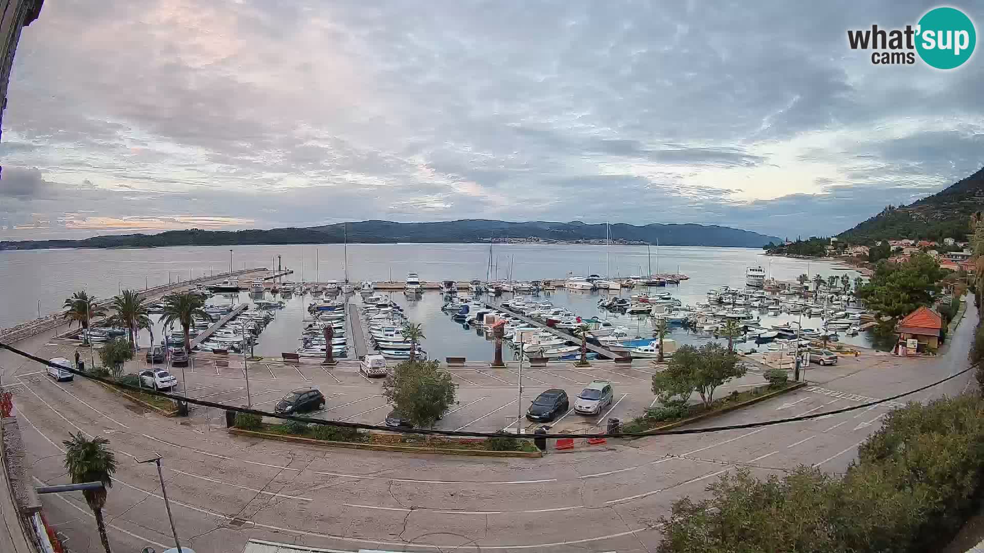 Spletna kamera Orebić Riva – Trajekt za Korčulo v živo