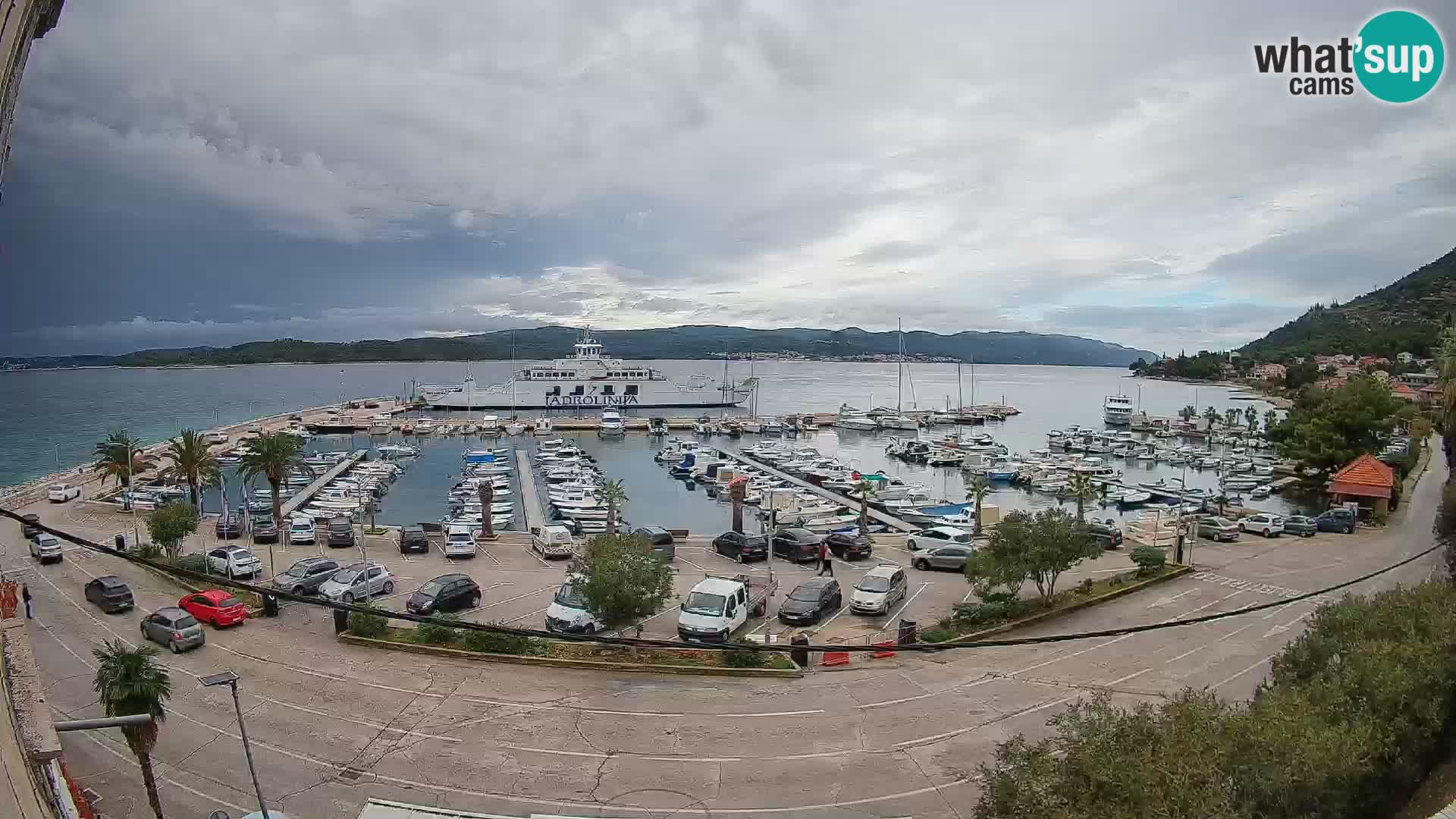 Webcam Orebić Uferpromenade – Fähre nach Korčula Live