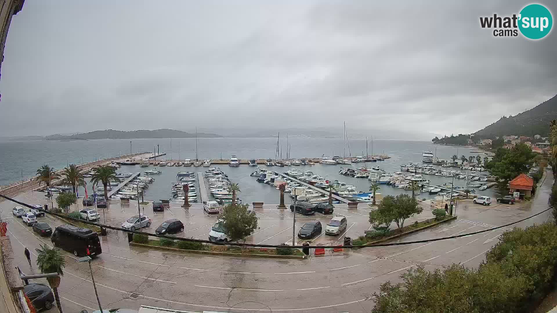 Webcam Orebić Uferpromenade – Fähre nach Korčula Live