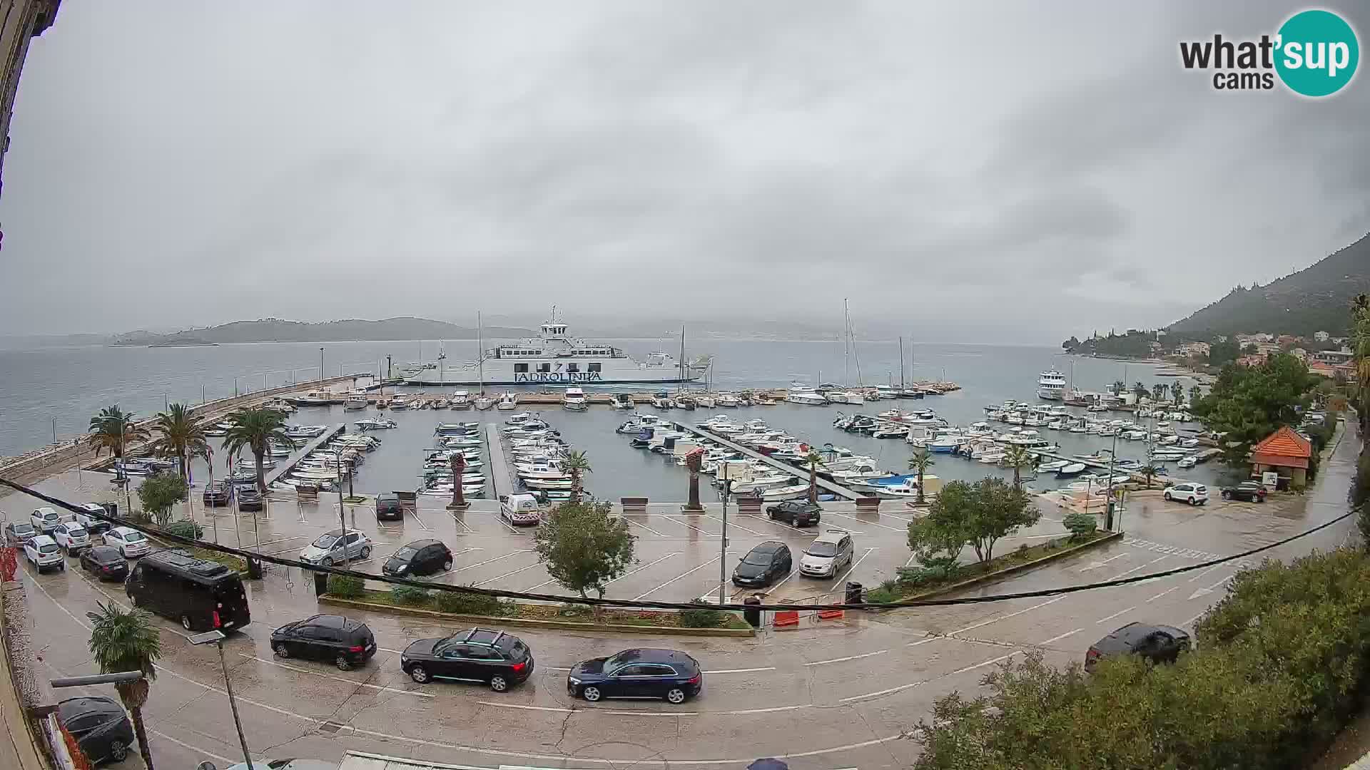 Webcam Orebić Riva – Ferry a Korčula en vivo