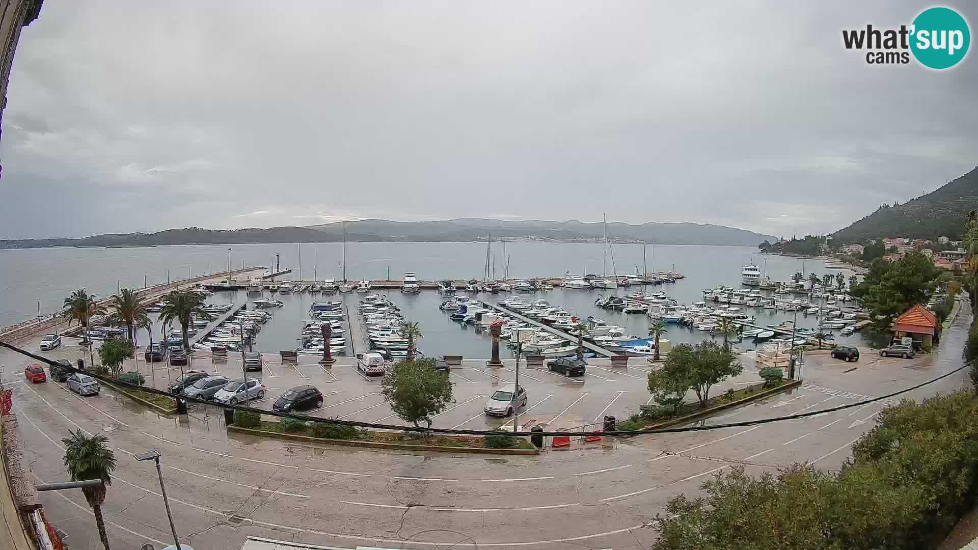 Spletna kamera Orebić Riva – Trajekt za Korčulo v živo