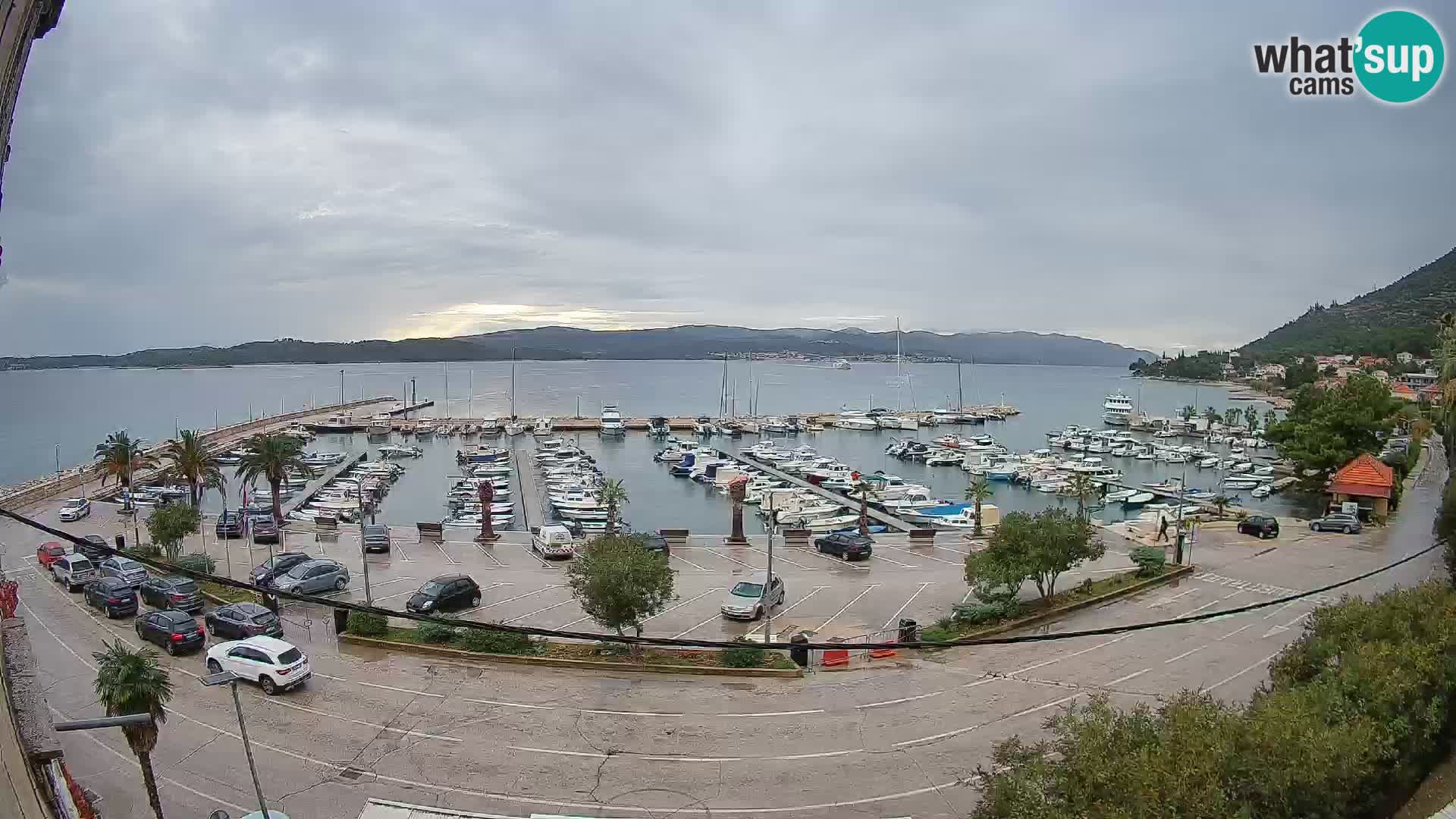 Spletna kamera Orebić Riva – Trajekt za Korčulo v živo