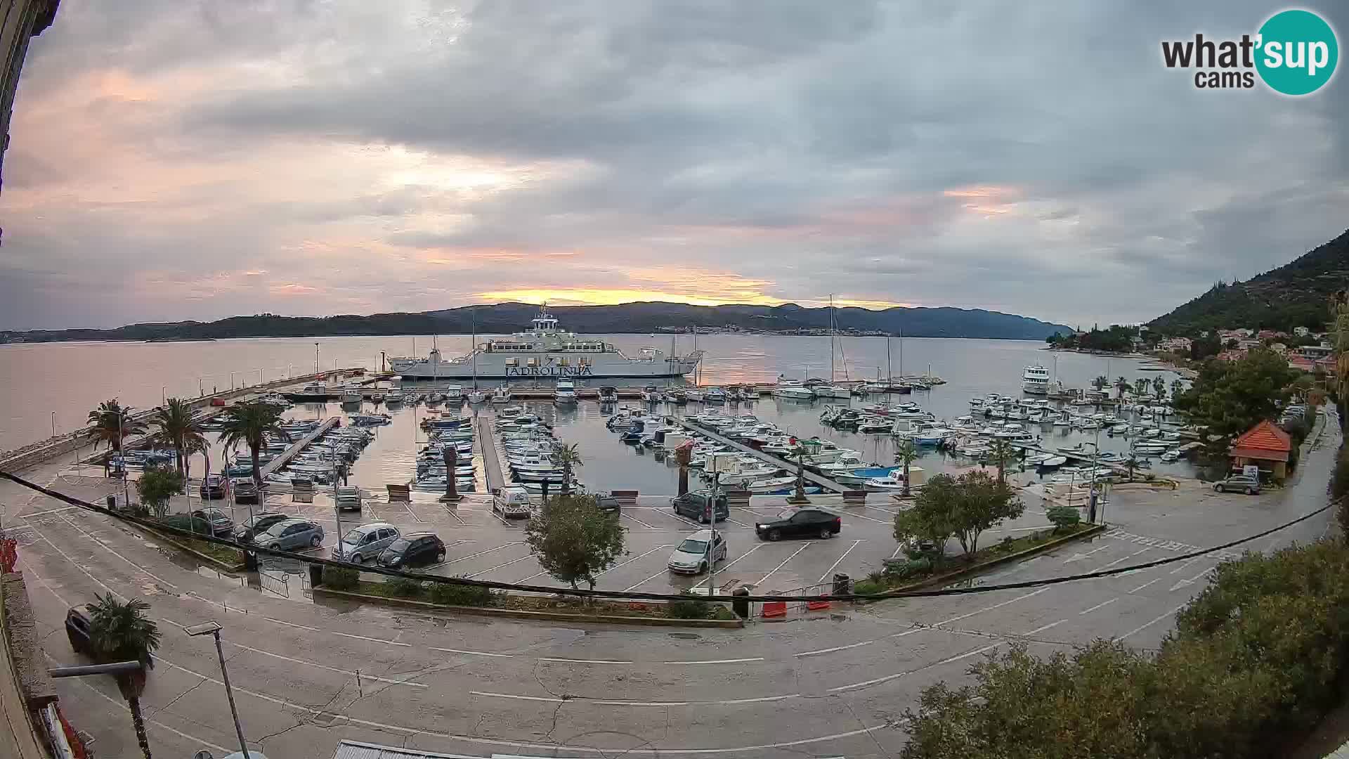 Webcam Orebić Riva – Ferry a Korčula en vivo