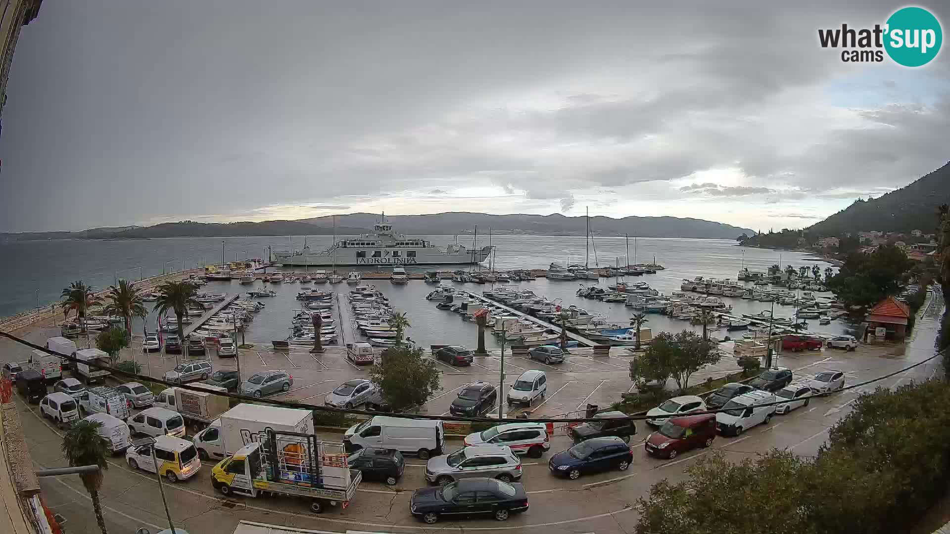 Webcam Orebić Uferpromenade – Fähre nach Korčula Live